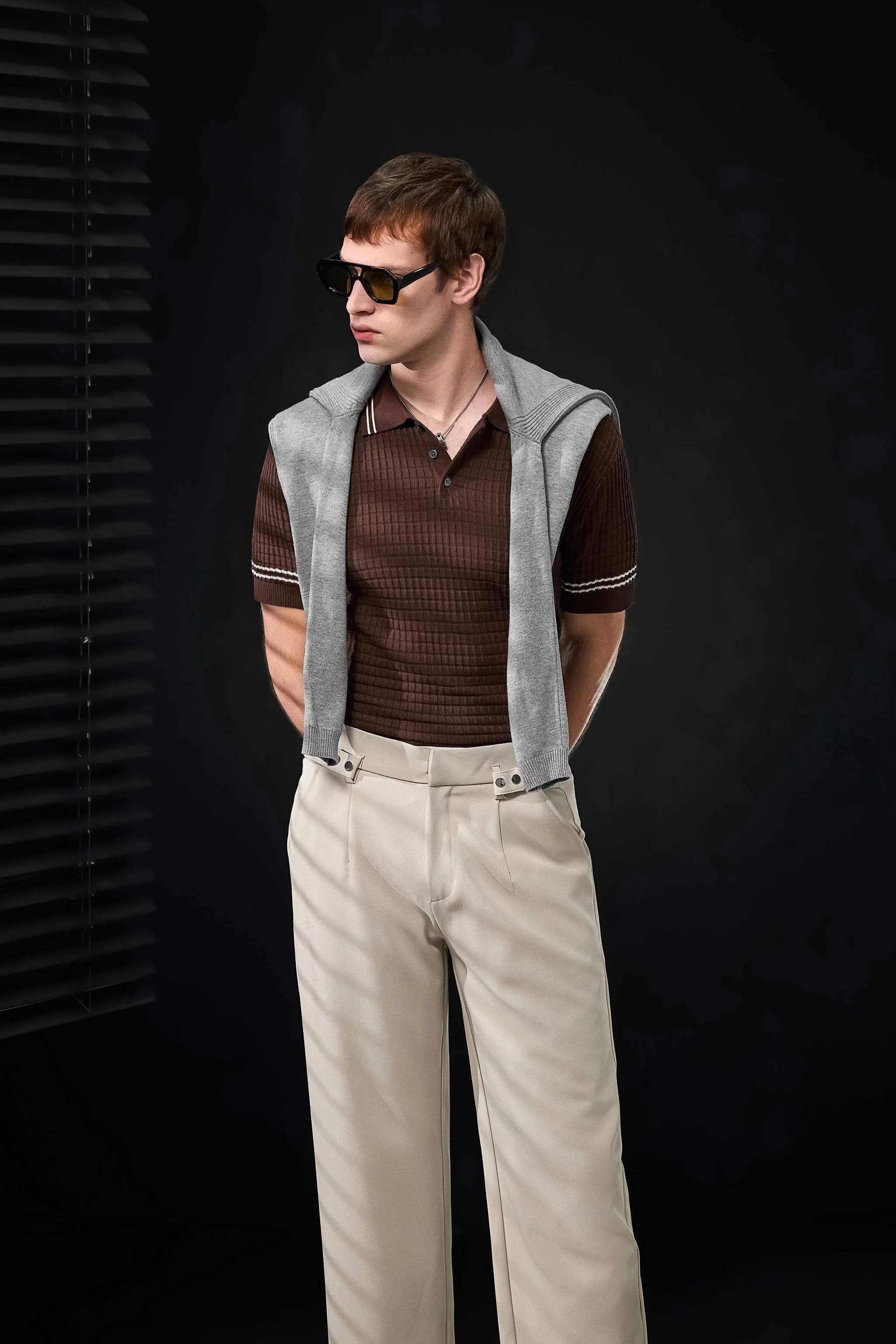 Refined Motion Knit Polo COFFEE - Image 14