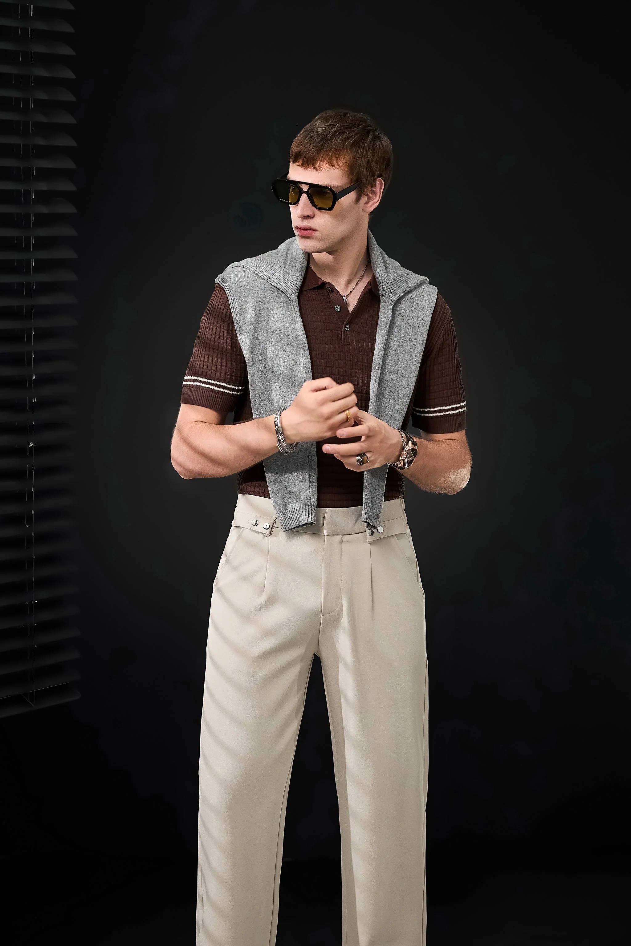 Refined Motion Knit Polo COFFEE - Image 17