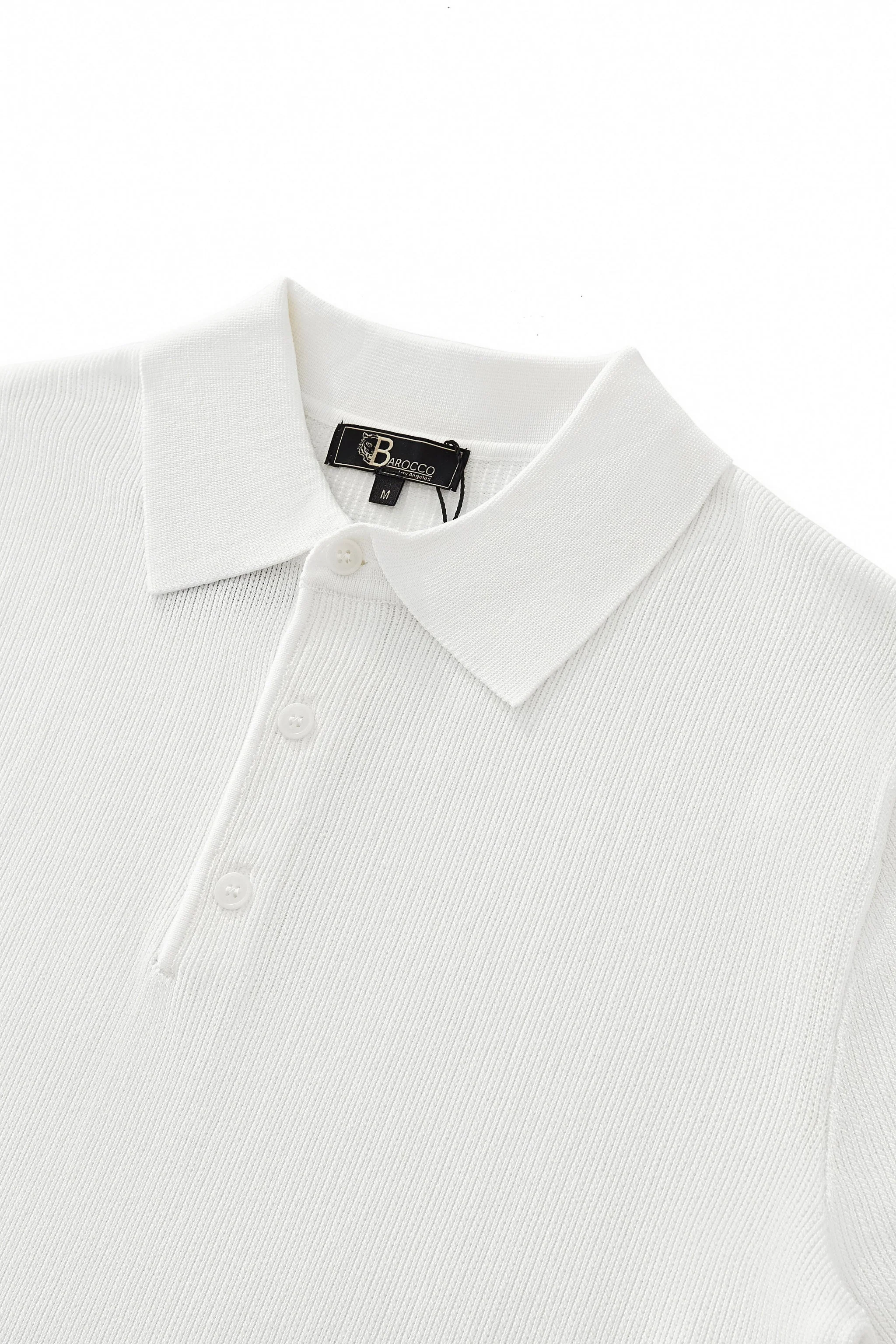 Refined Motion Knit Polo WHITE - Image 3
