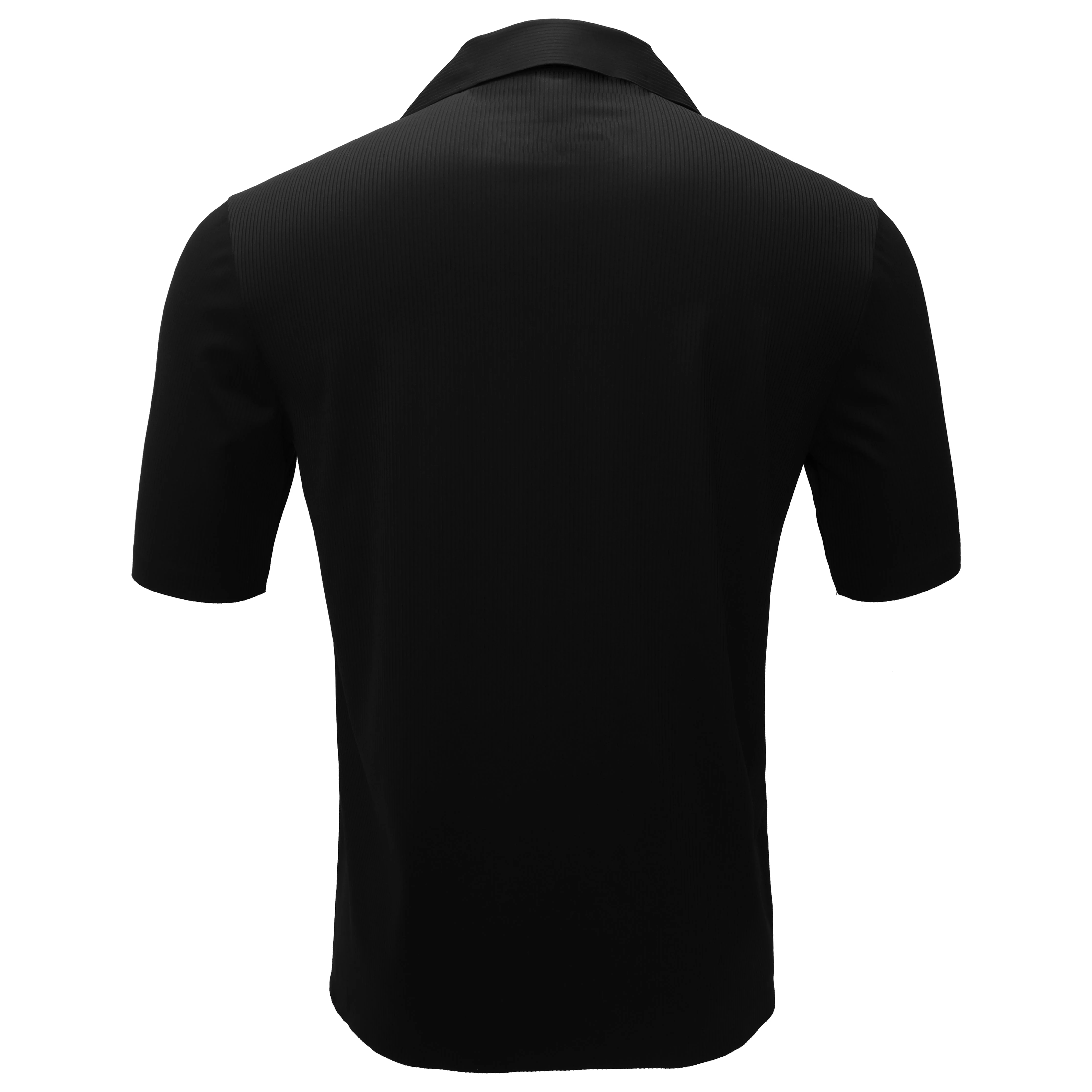 Refined Relaxation Short-Sleeved Button-Up Shirt BLACK - Image 2