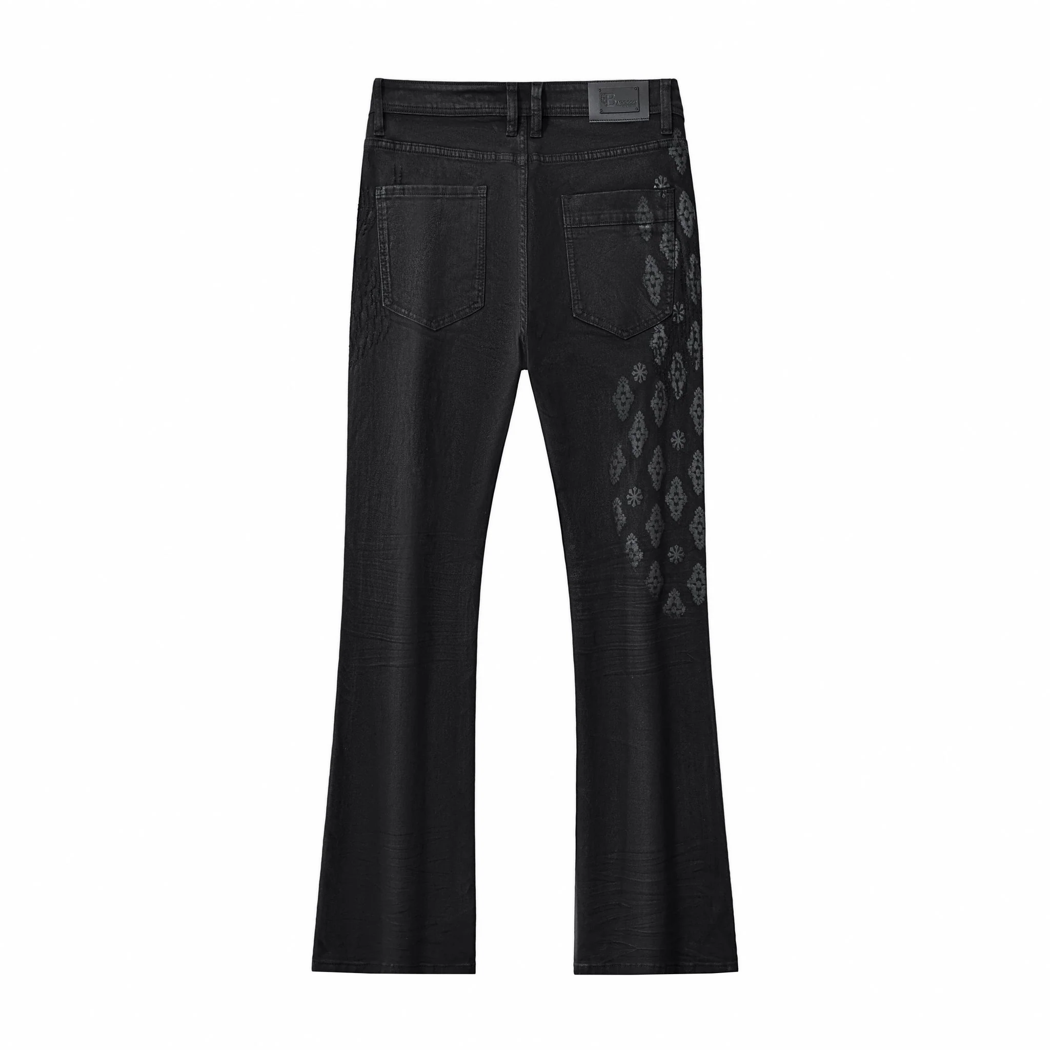 Regalia Medallion Print Denim Pant BLACK - Image 4