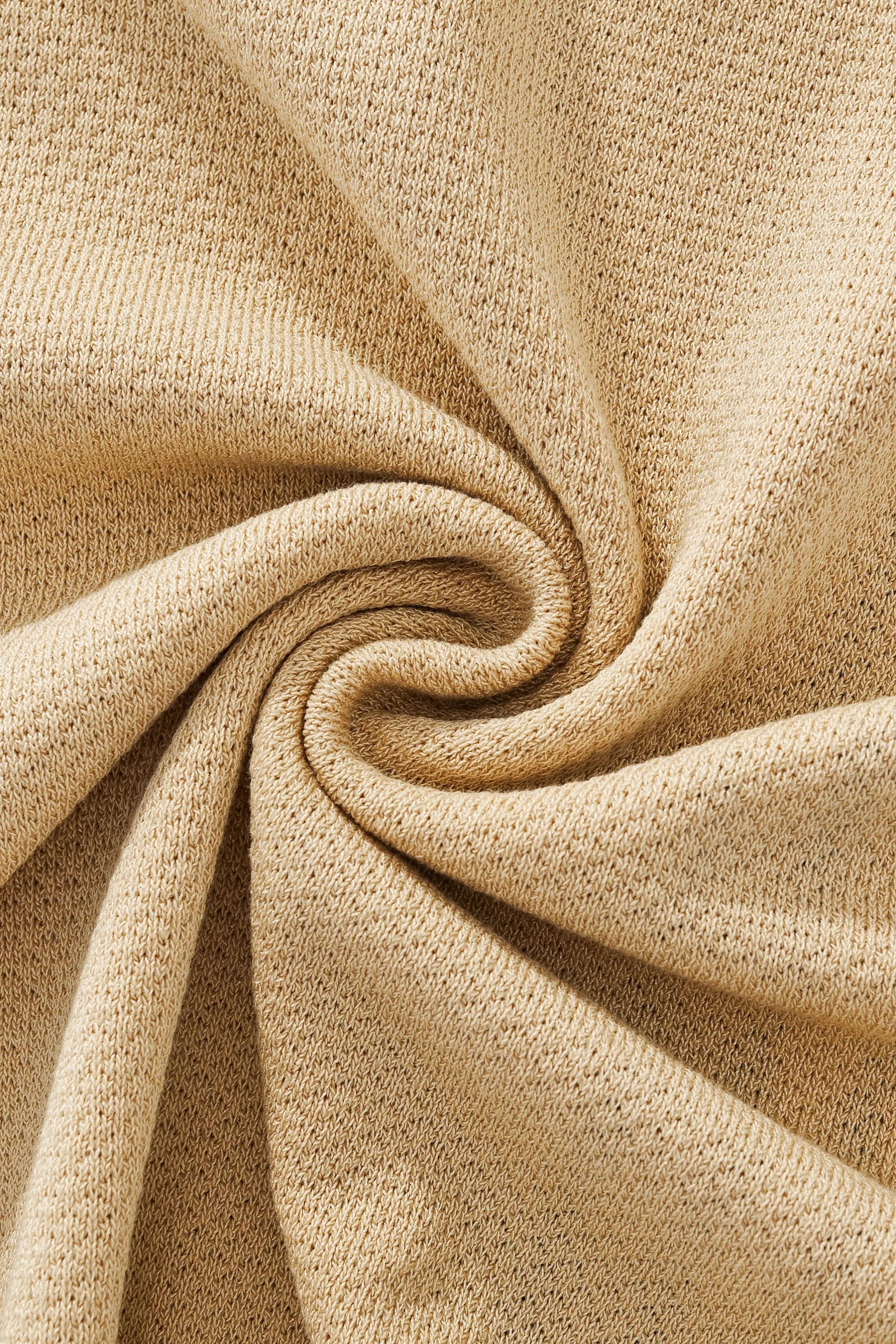 Retro Stripe Zip Knit Polo KHAKI/WHITE - Image 6