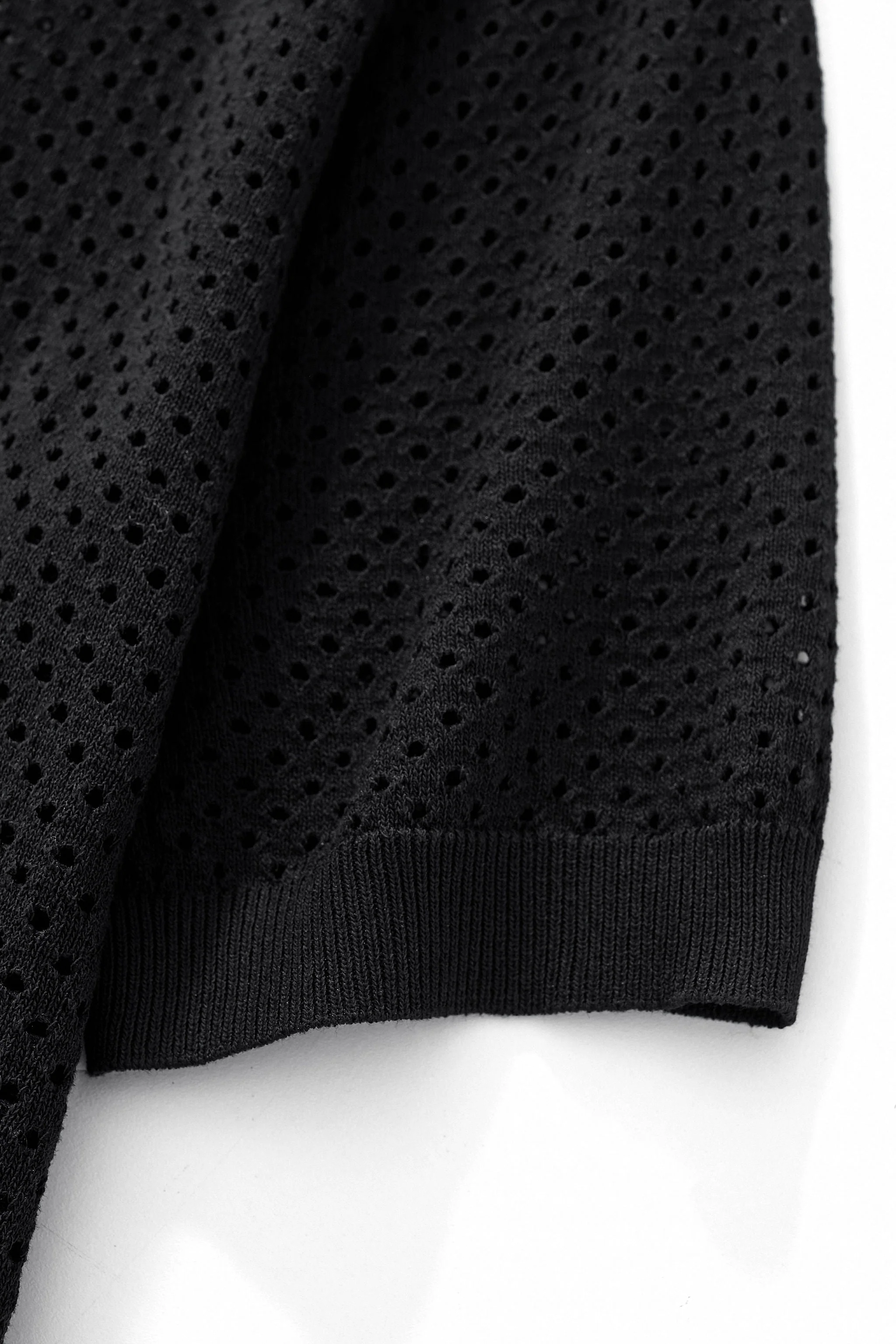 Riviera Mesh Knit SS Shirt BLACK - Image 5