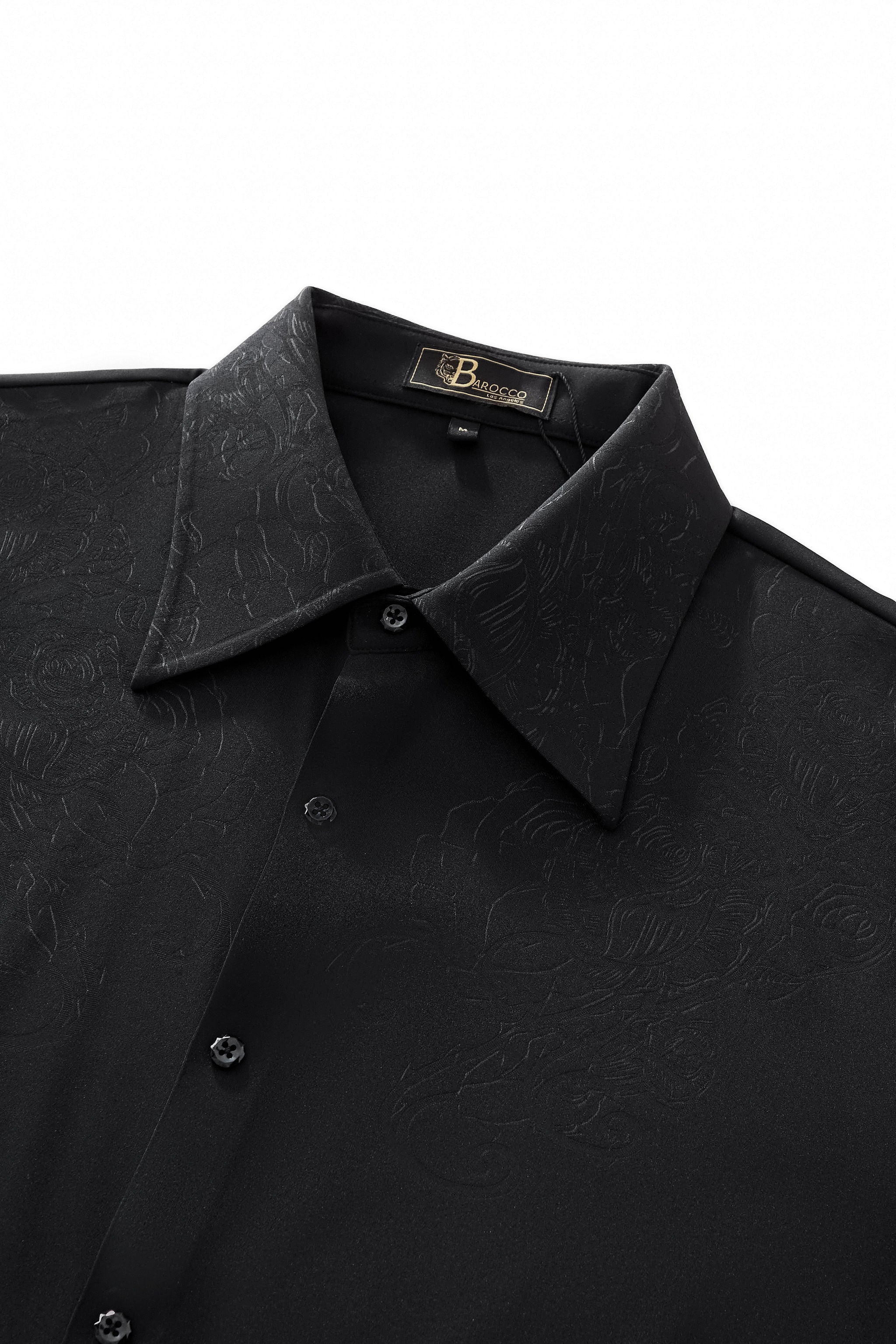Rose Éclat Emboss Shirt BLACK - Image 4