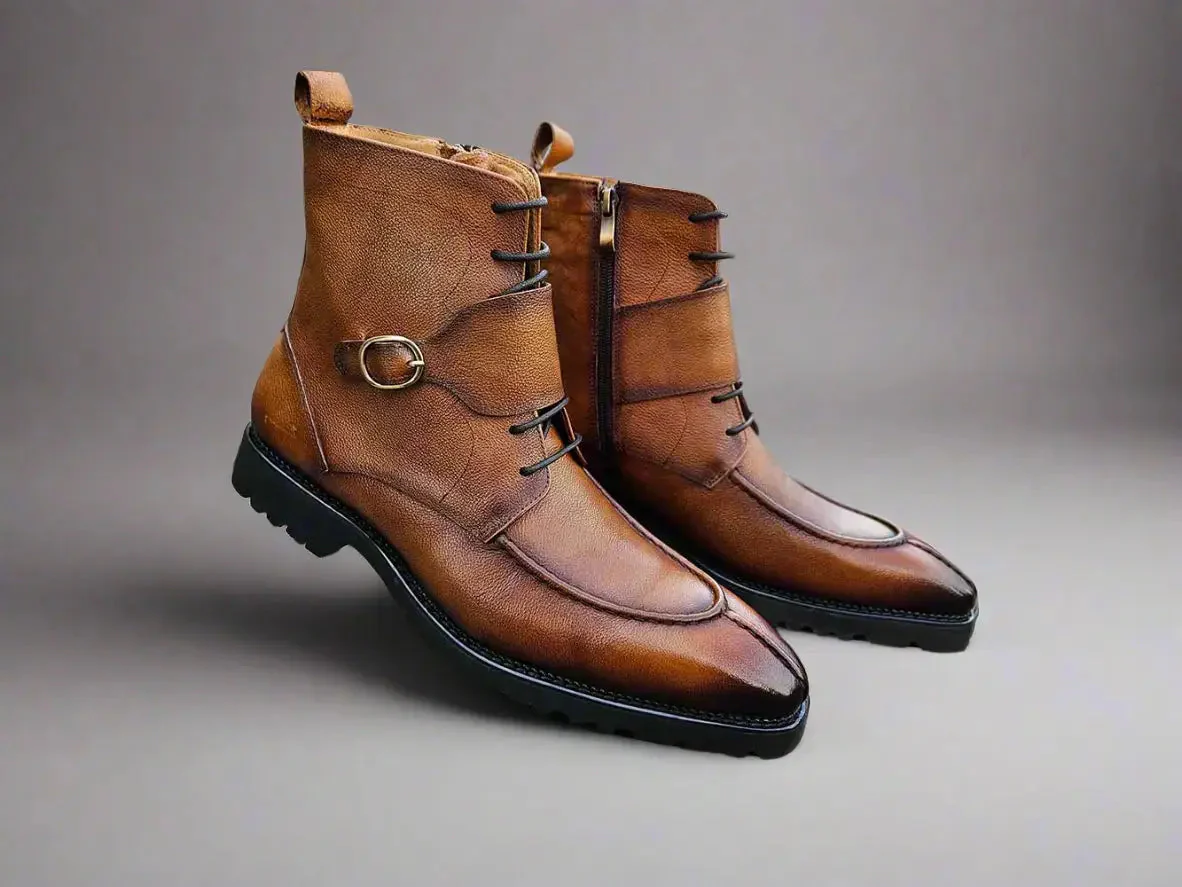 Rugged Split Toe Lace-up Boot - Image 6
