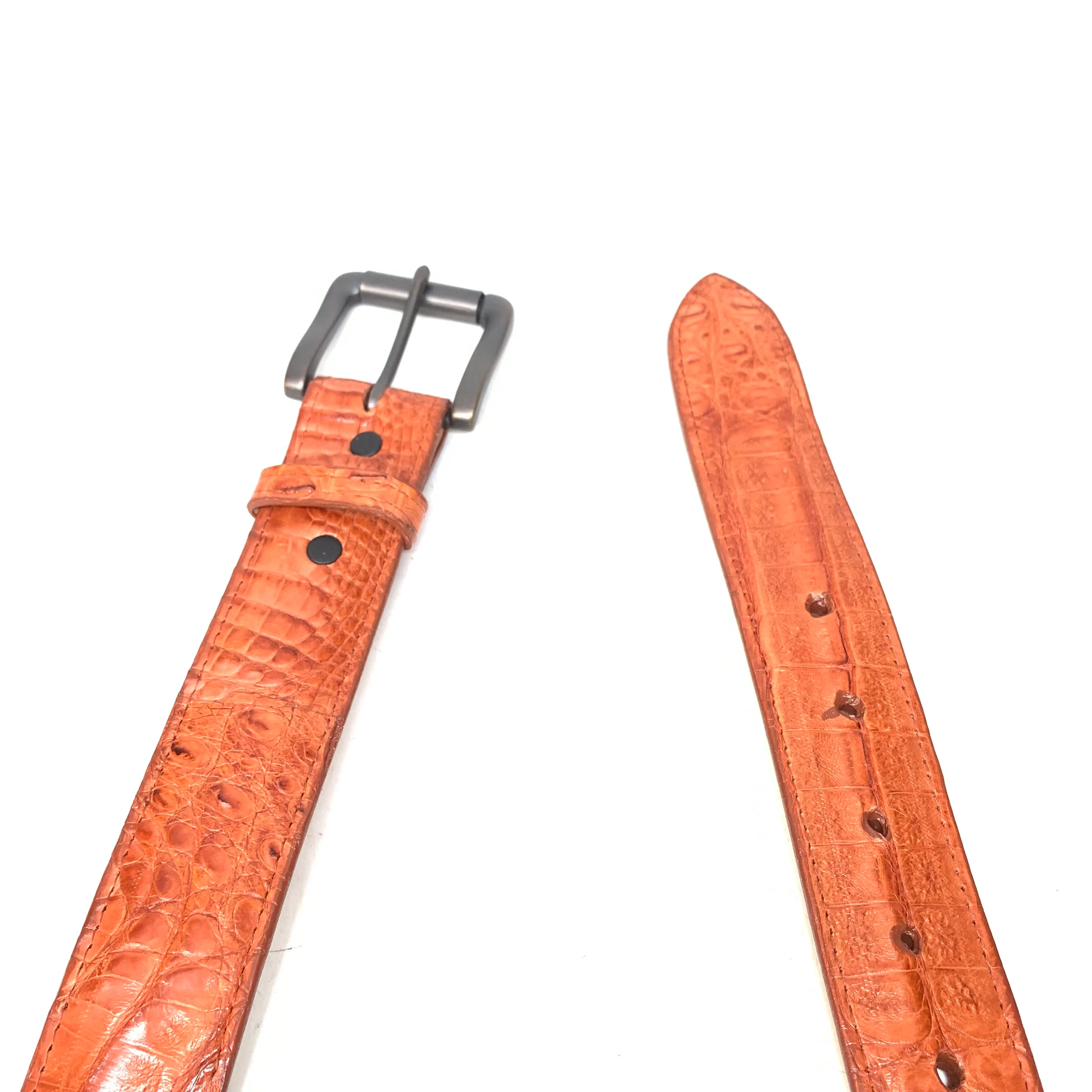 Safari Men's Cognac Crocodile Belt - Image 2