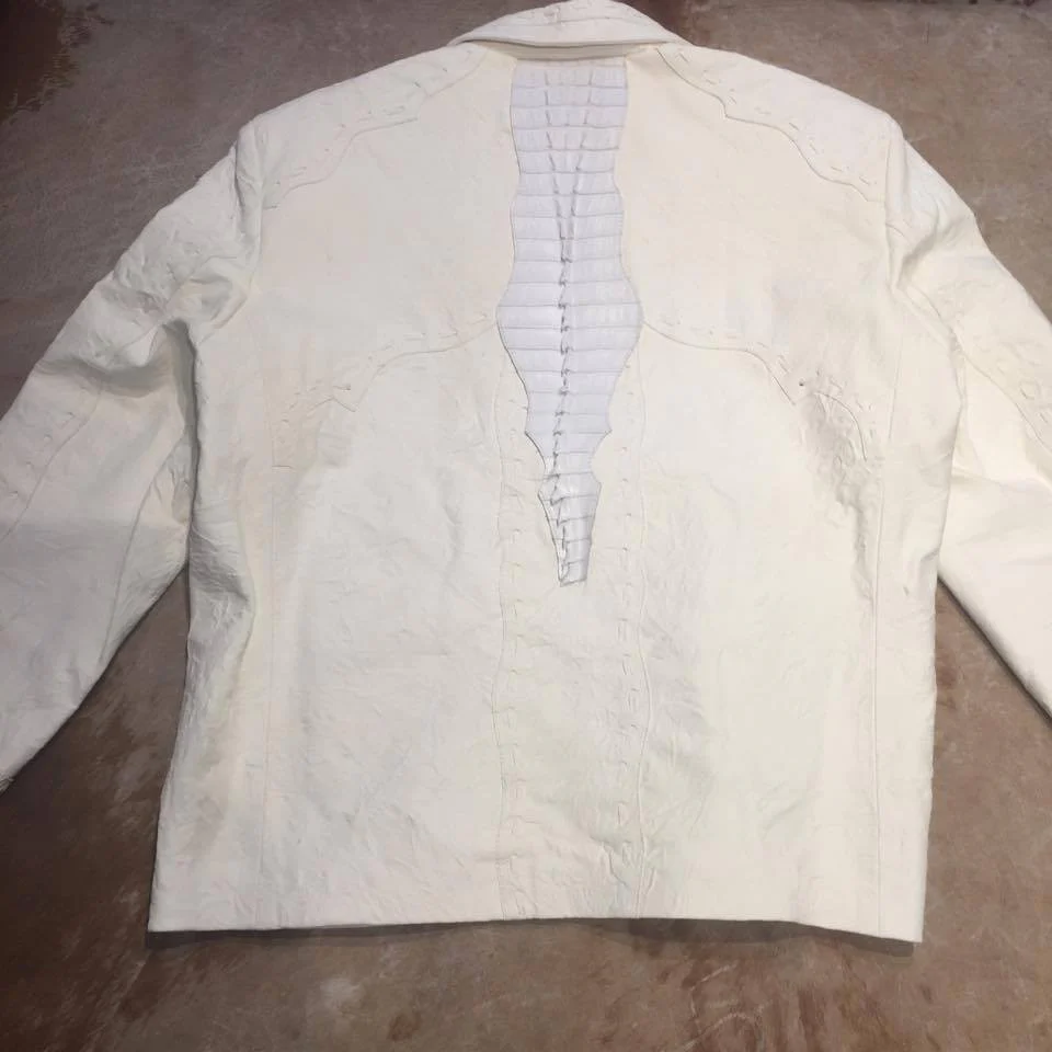 Safari Men's Laced Alligator/Washed Lambskin Bomber Jacket - Image 4