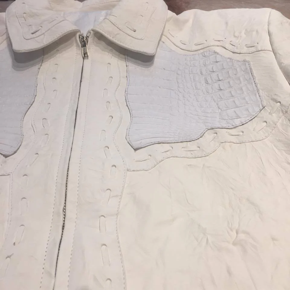 Safari Men's Laced Alligator/Washed Lambskin Bomber Jacket - Image 7