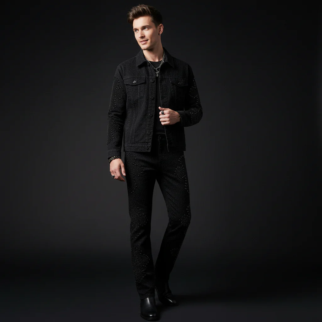 Sanctum Cross Denim Pant – Century Penthouse BLACK/BLACK - Image 2