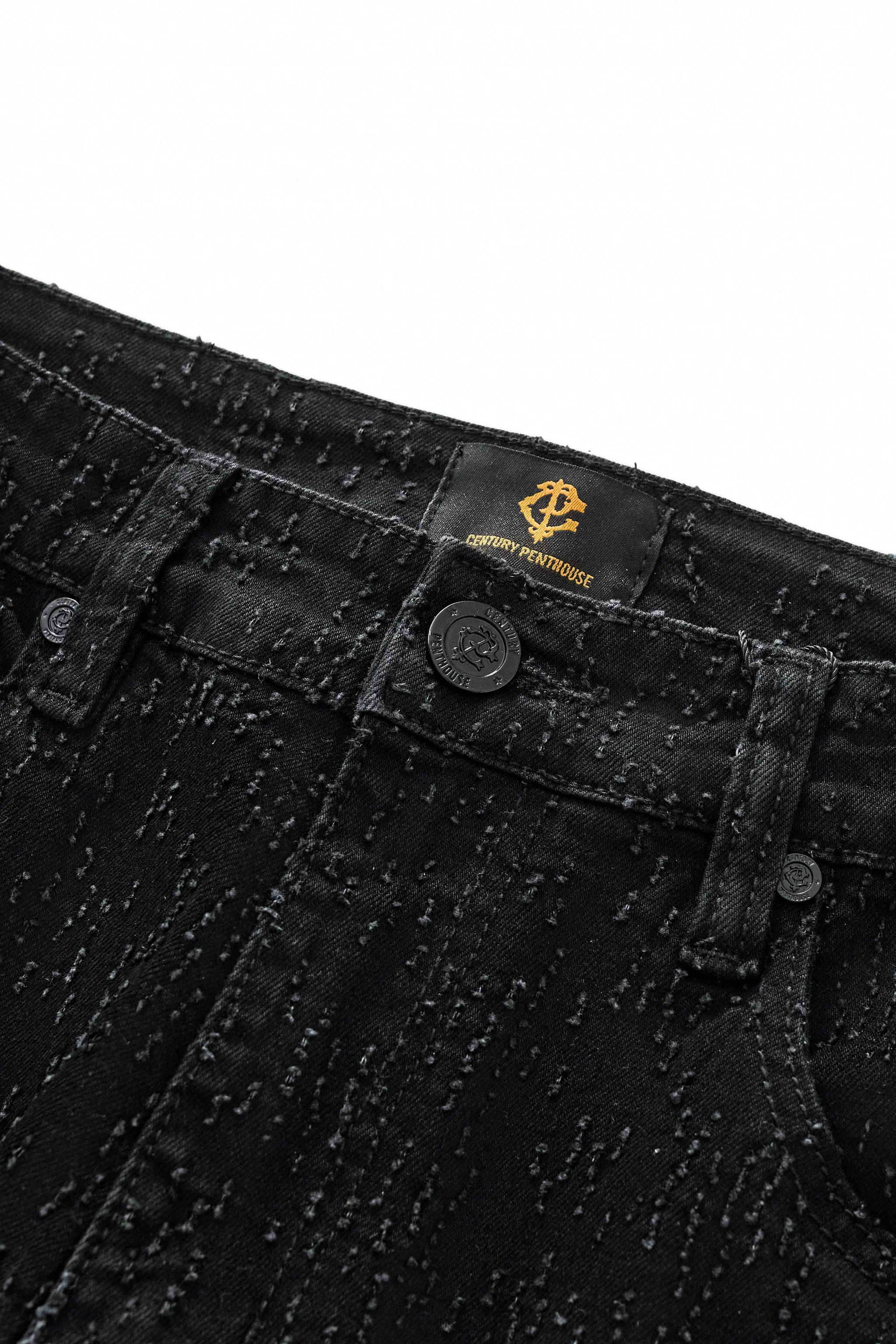 Sanctum Cross Denim Pant – Century Penthouse BLACK/SILVER - Image 8