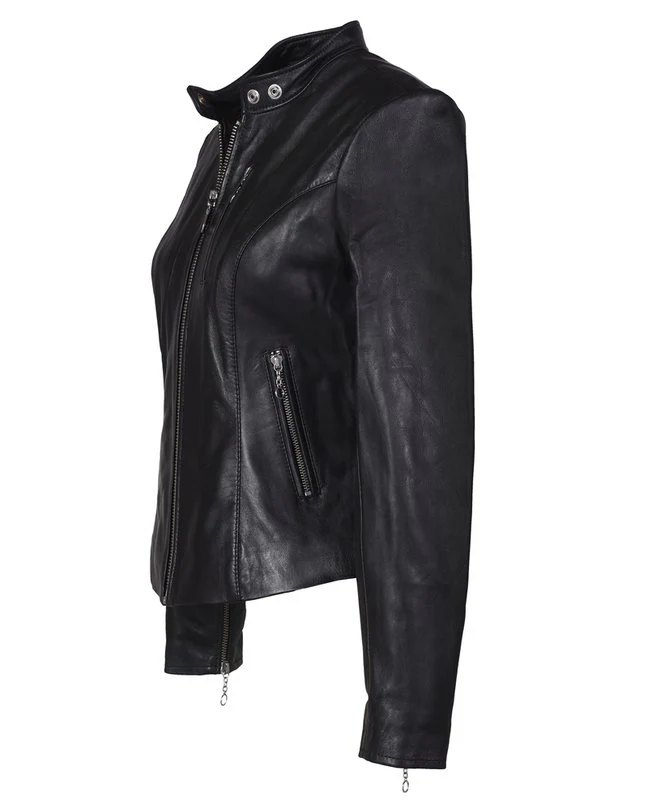 Schott 21141W Women's Lambskin "Cafe" Leather Jacket - Image 3