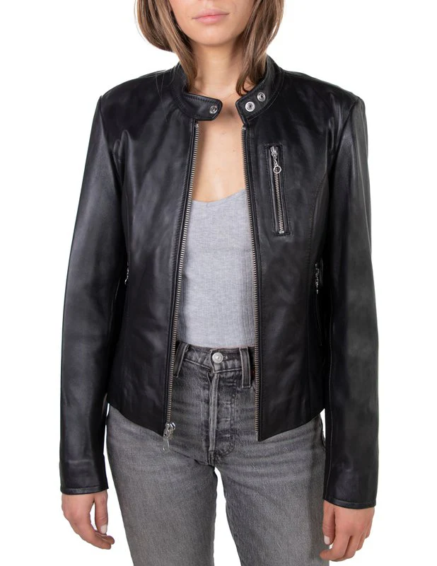 Schott 21141W Women's Lambskin "Cafe" Leather Jacket - Image 4