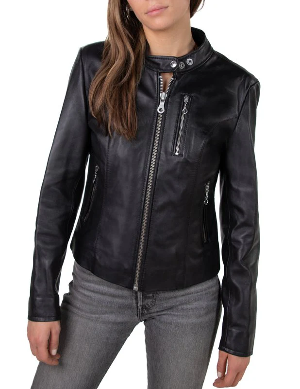 Schott 21141W Women's Lambskin "Cafe" Leather Jacket - Image 7