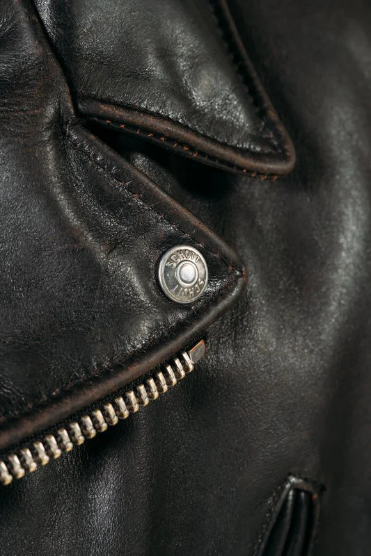 Schott P50VN Men's Hand Vintaged Cowhide Perfecto Jacket - Image 8