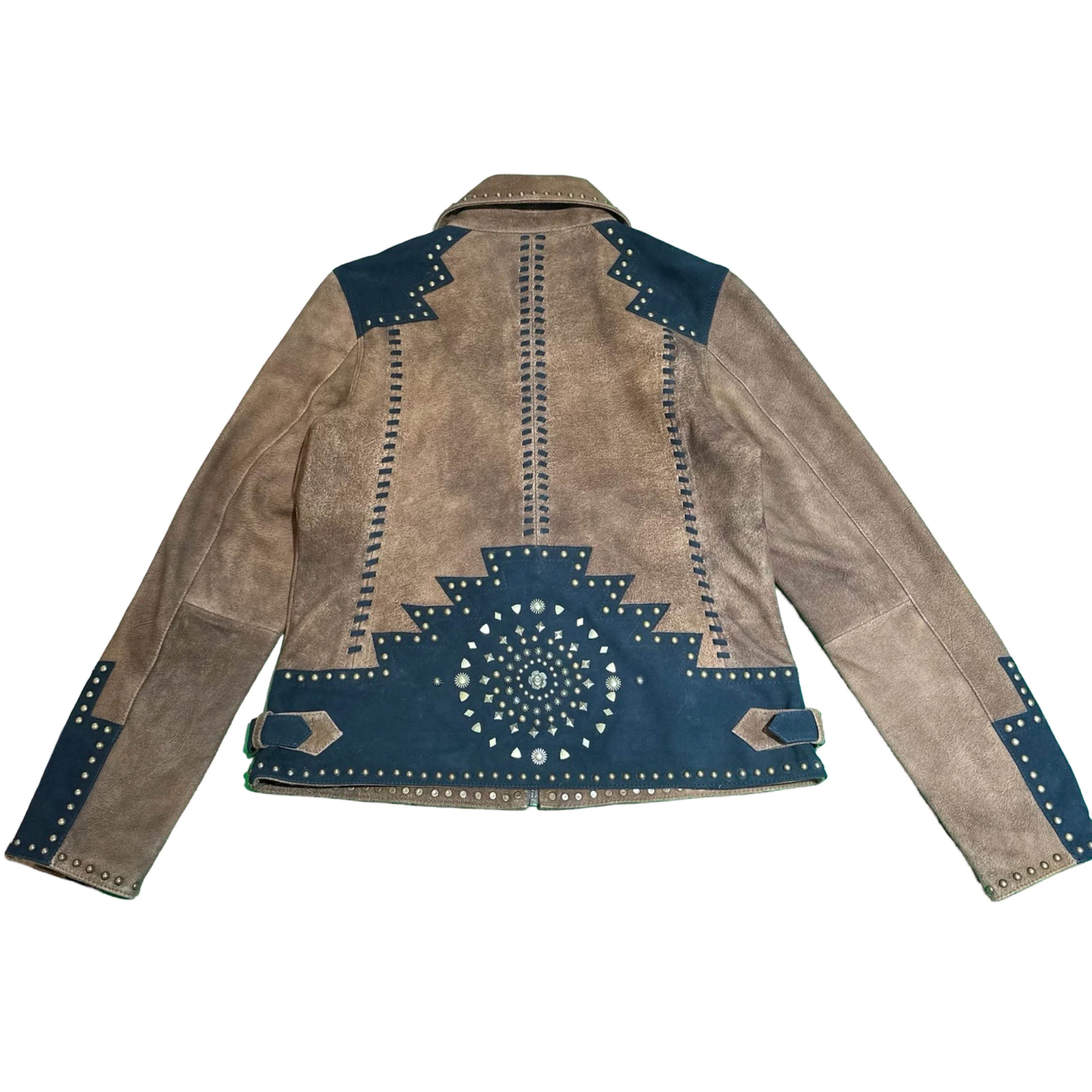 Scully Women's Brown / Black Suede Studded Western Jacket - Image 3