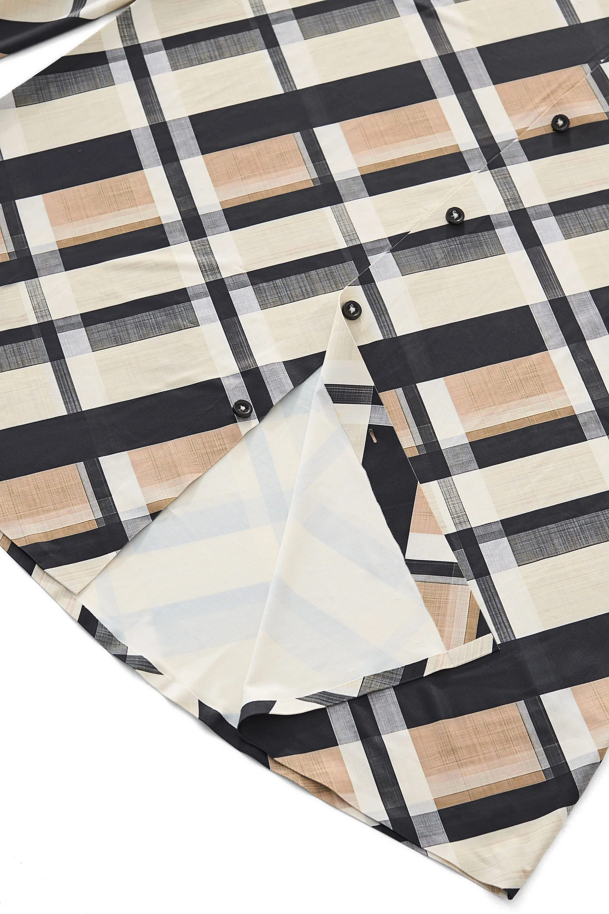 Seamless Bold Plaid Shirt – El Baron KHAKI - Image 8
