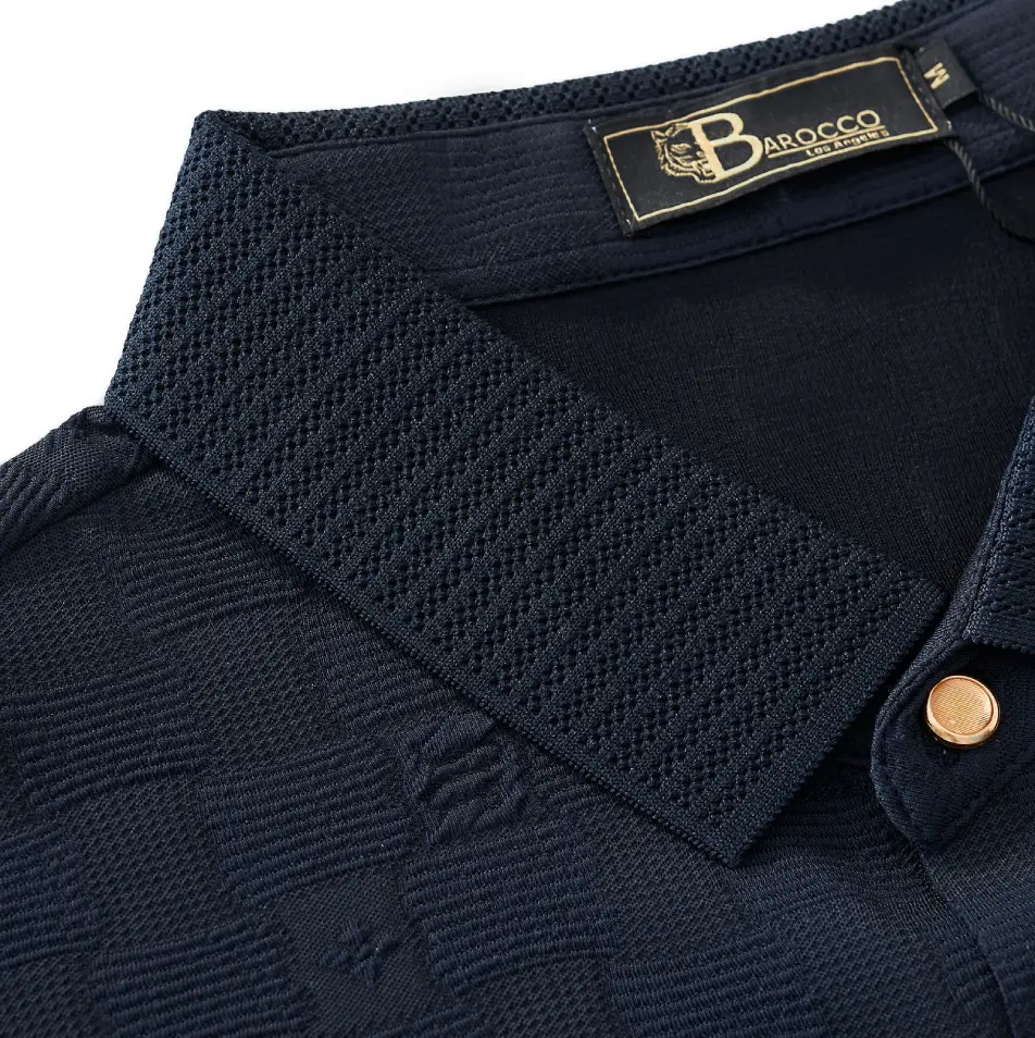 Seamless Check Texture Polo NAVY - Image 6
