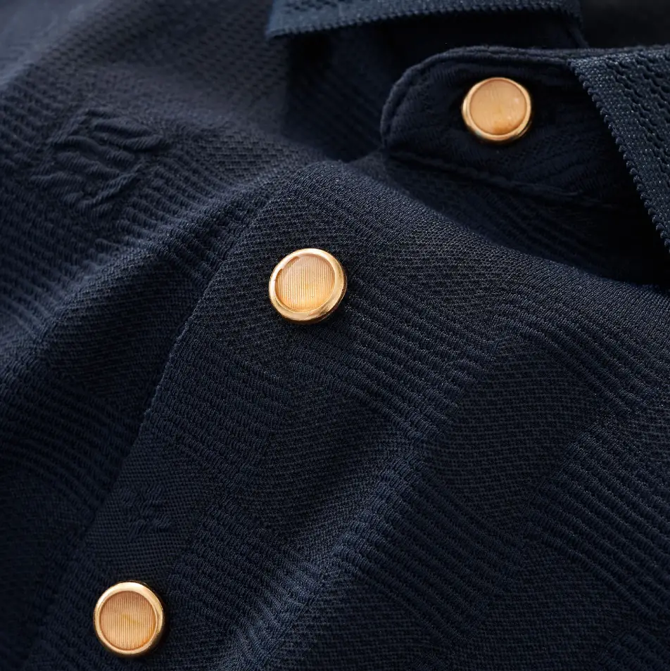 Seamless Check Texture Polo NAVY - Image 7