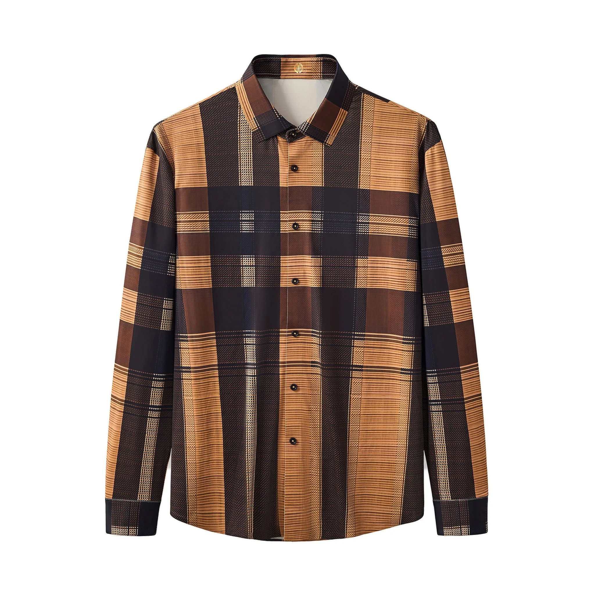 Seamless Plaid Stripe Shirt – El Baron CARAMEL