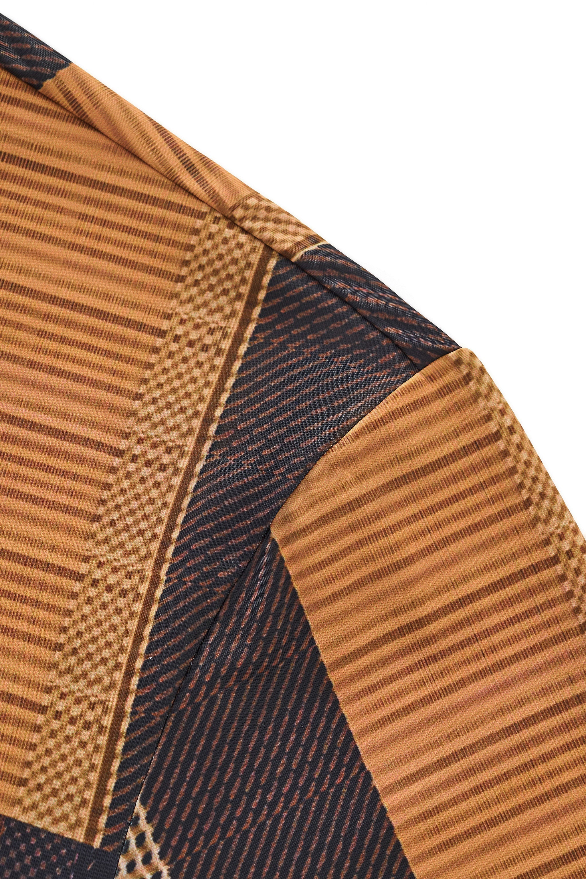 Seamless Plaid Stripe Shirt – El Baron CARAMEL - Image 6