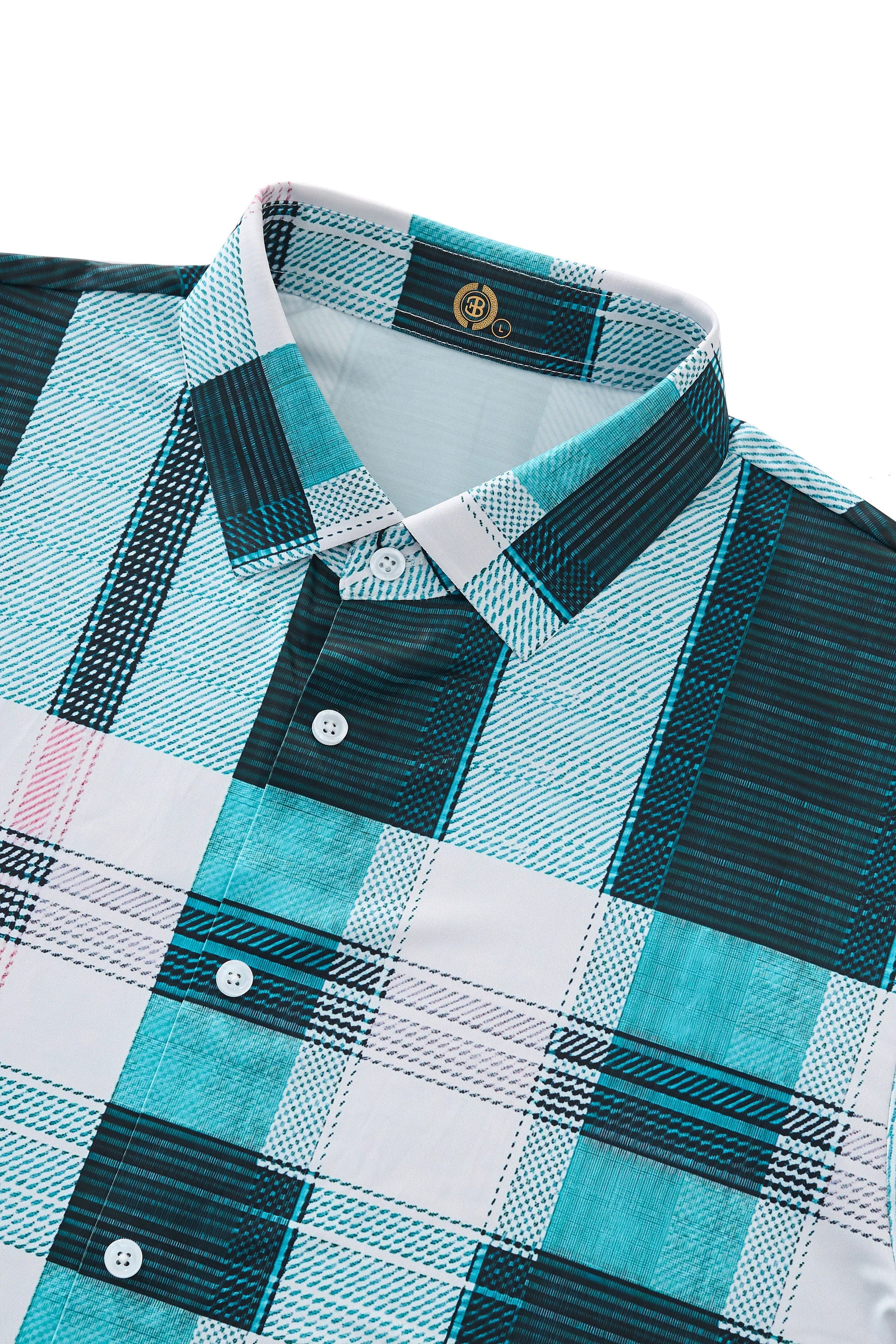 Seamless Plaid Stripe Shirt – El Baron GREEN - Image 3