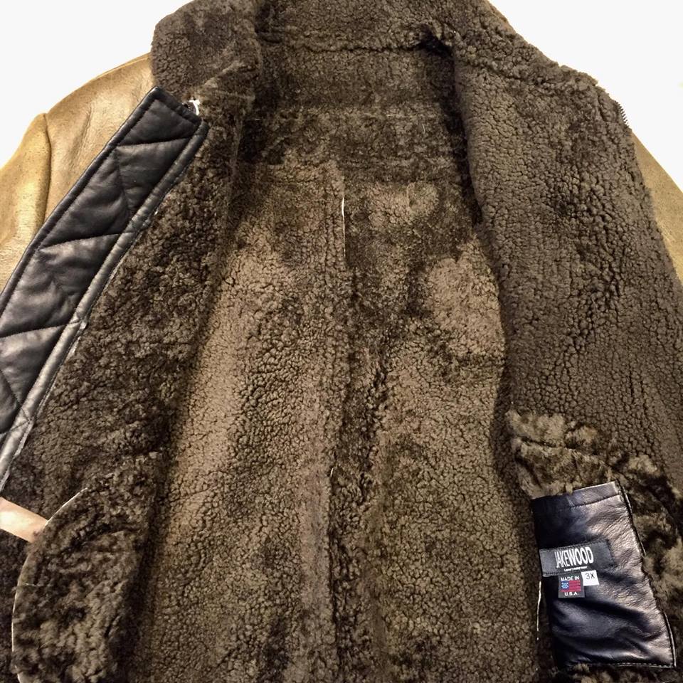 Kashani Shearling Army Green Bomber Jacket - Image 5