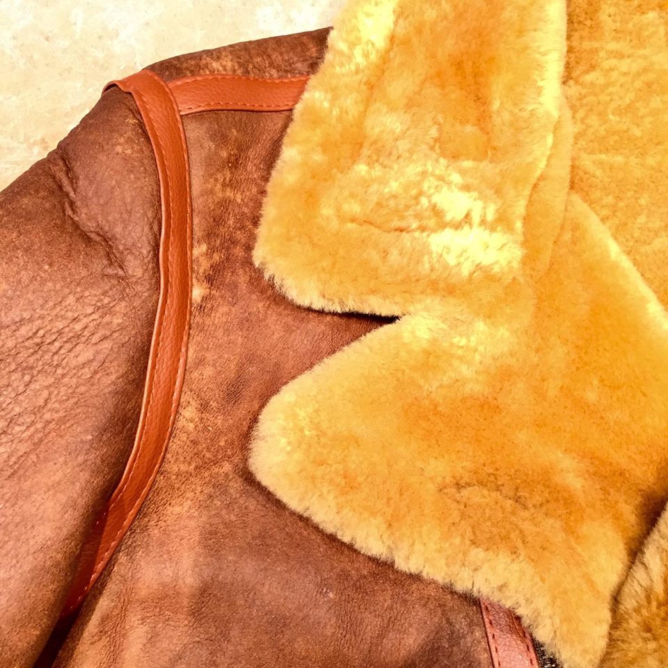Kashani Shearling Maple Biker Jacket - Image 5