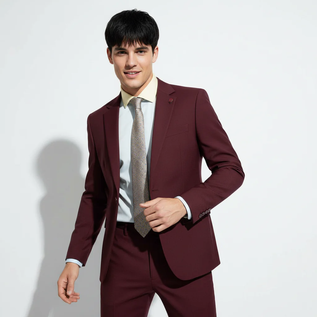 Signature Suit BURGUNDY - Image 2