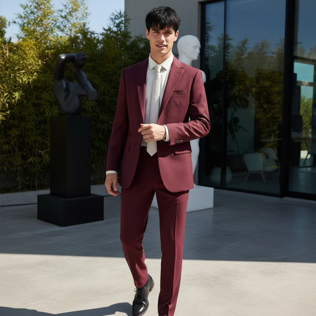 Signature Suit BURGUNDY - Image 3