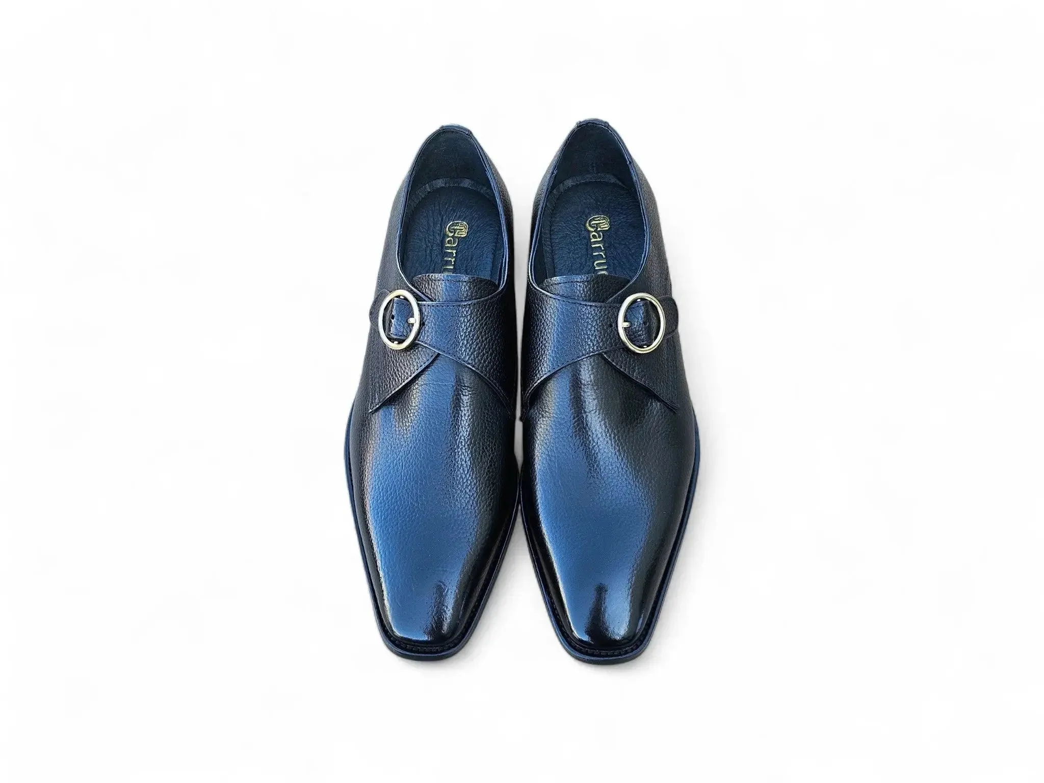 Single Monk Strap Plain Toe Shoes - Image 13