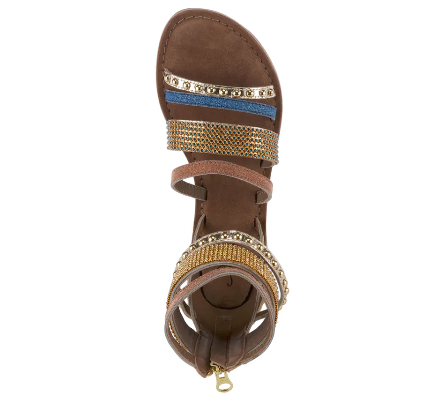 Azura BELALIA - GLDM Gold Multi Leather SlingBack Sandals - Image 4