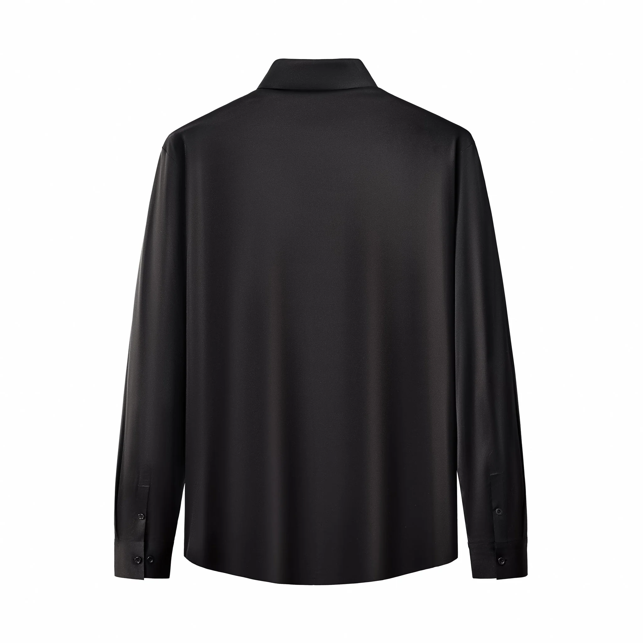 SIGNATURE SATIN STITCHLESS LS Shirt BLACK - Image 5