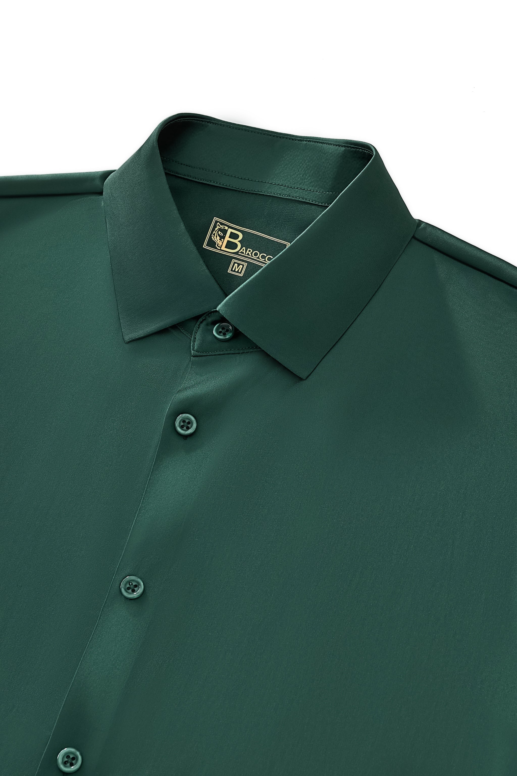 SIGNATURE SATIN STITCHLESS LS Shirt FOREST GREEN - Image 5