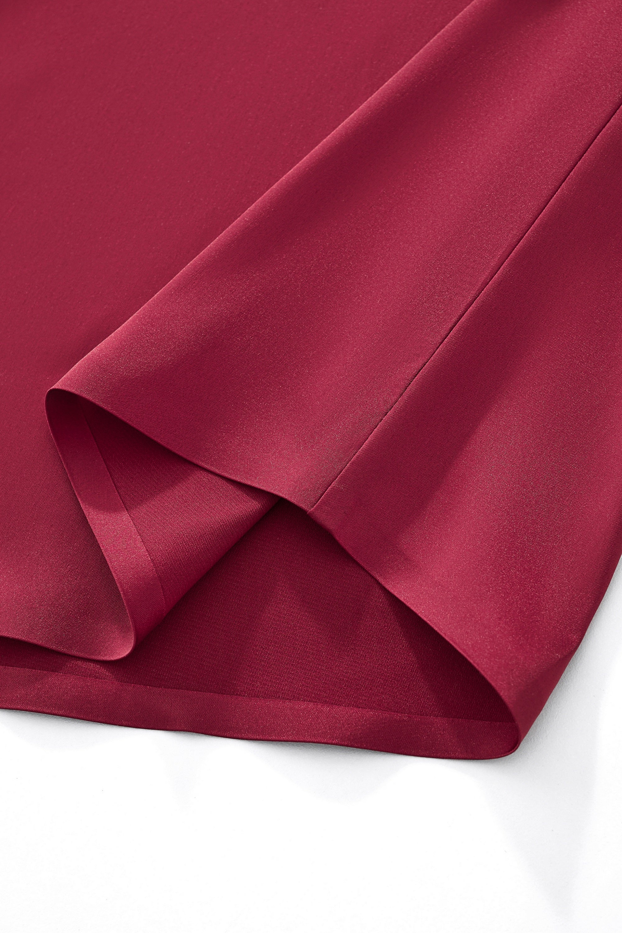 SIGNATURE SATIN STITCHLESS LS Shirt WINE - Image 8