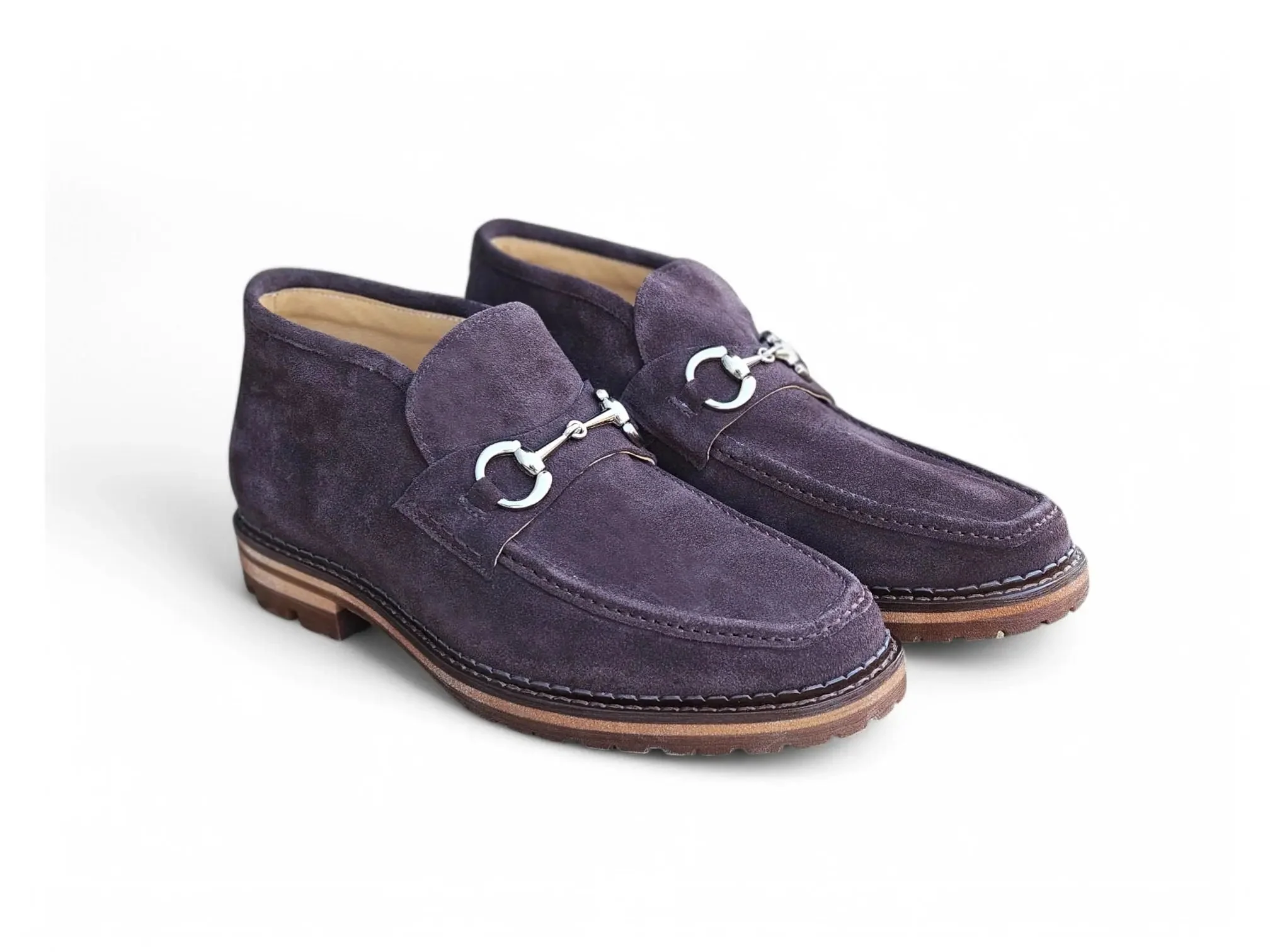 Suede Ankle Boot with Horsebit - Image 3