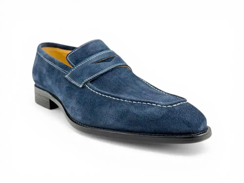 Suede Penny Loafer contrast stitching - Image 5