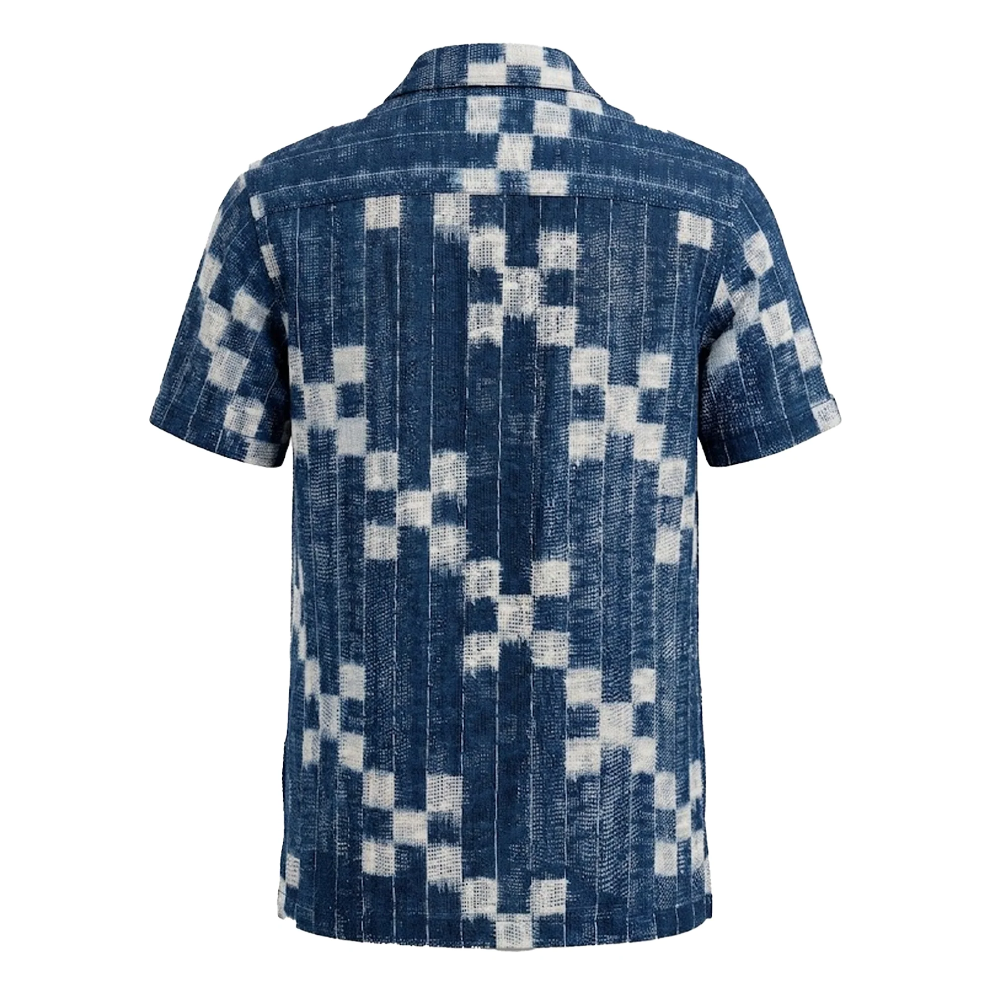Suslo Couture Blue Checkered Shirt - Image 2