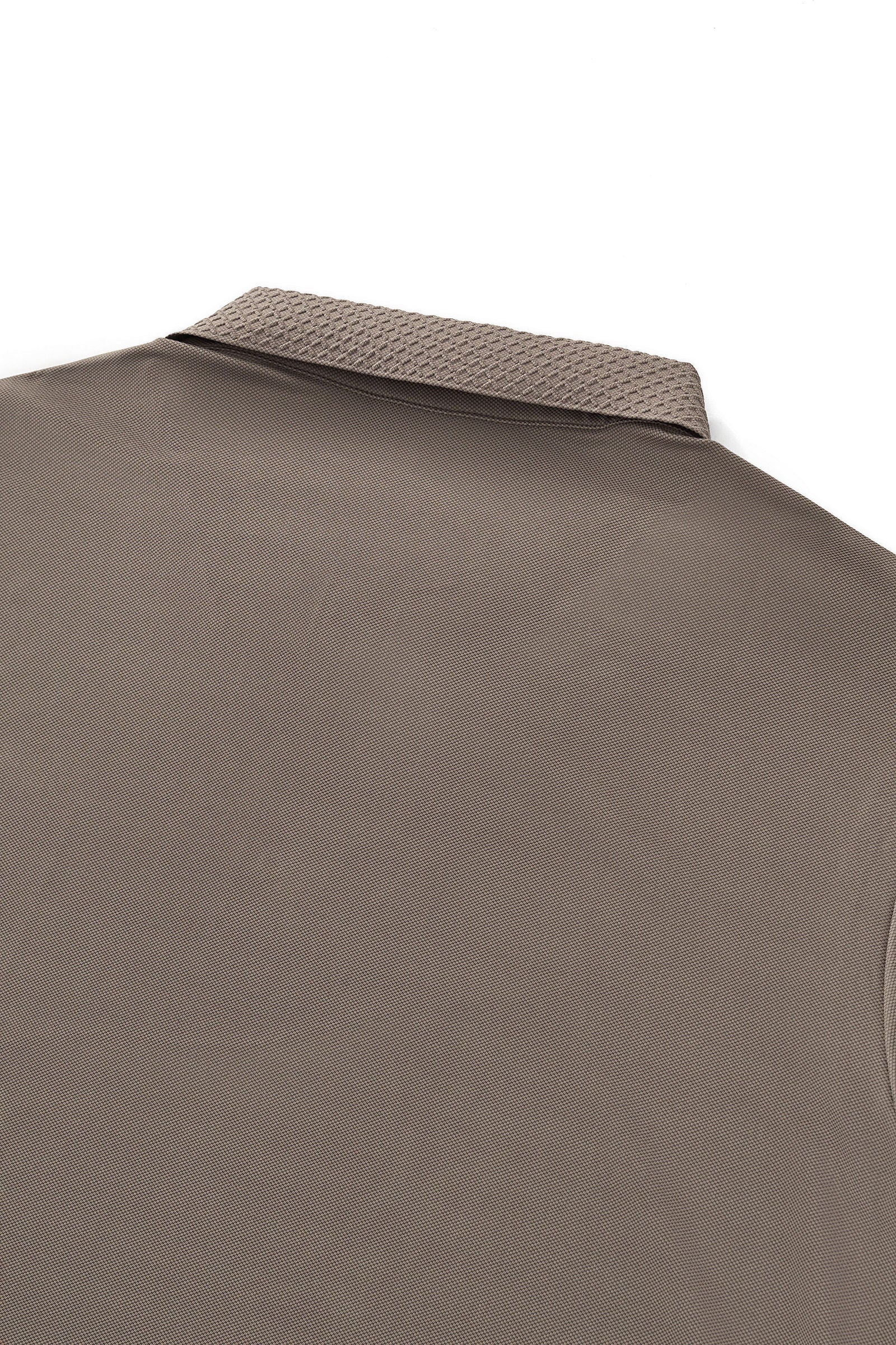 Textured Collar Performance Polo – El Baron KHAKI - Image 7