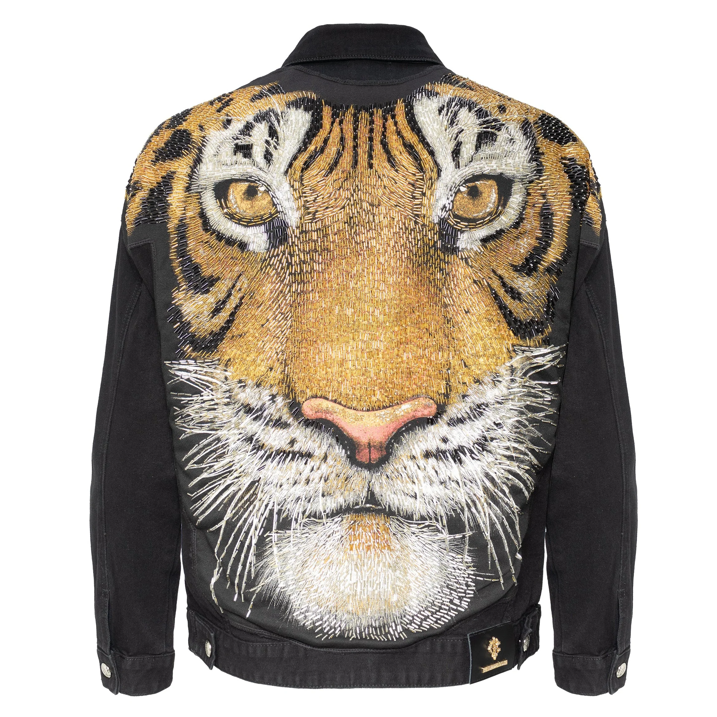 Tiger Threads Denim Jacket - CENTURY PENTHOUSE BLACK/GOLD - Image 3