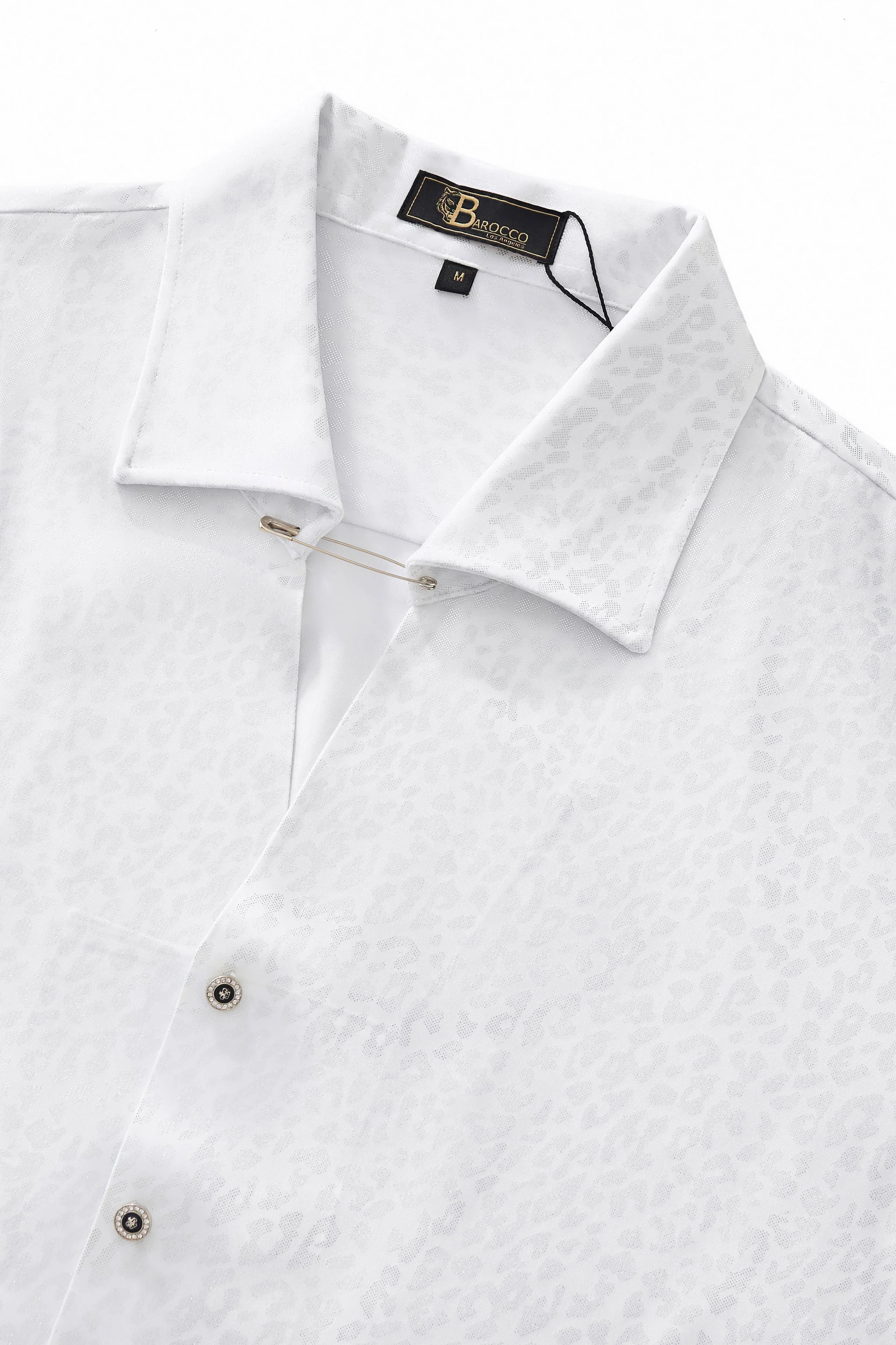 Tonal Leopard Shirt WHITE - Image 3
