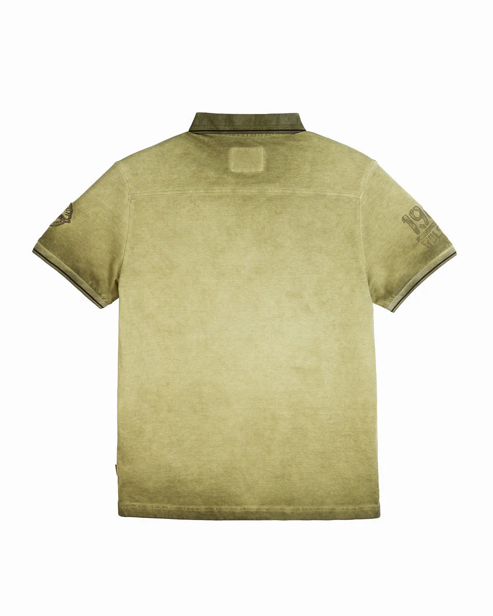 Top Gun "Vintage Eagle Flying Legend" Polo - Olive - Image 2