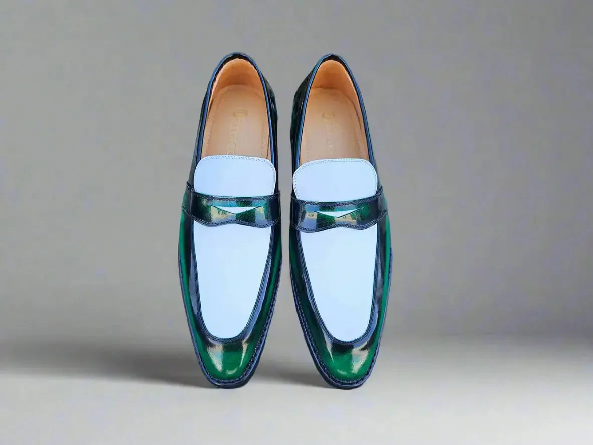 Two Tone Patent Leather Penny Loafer - Image 3