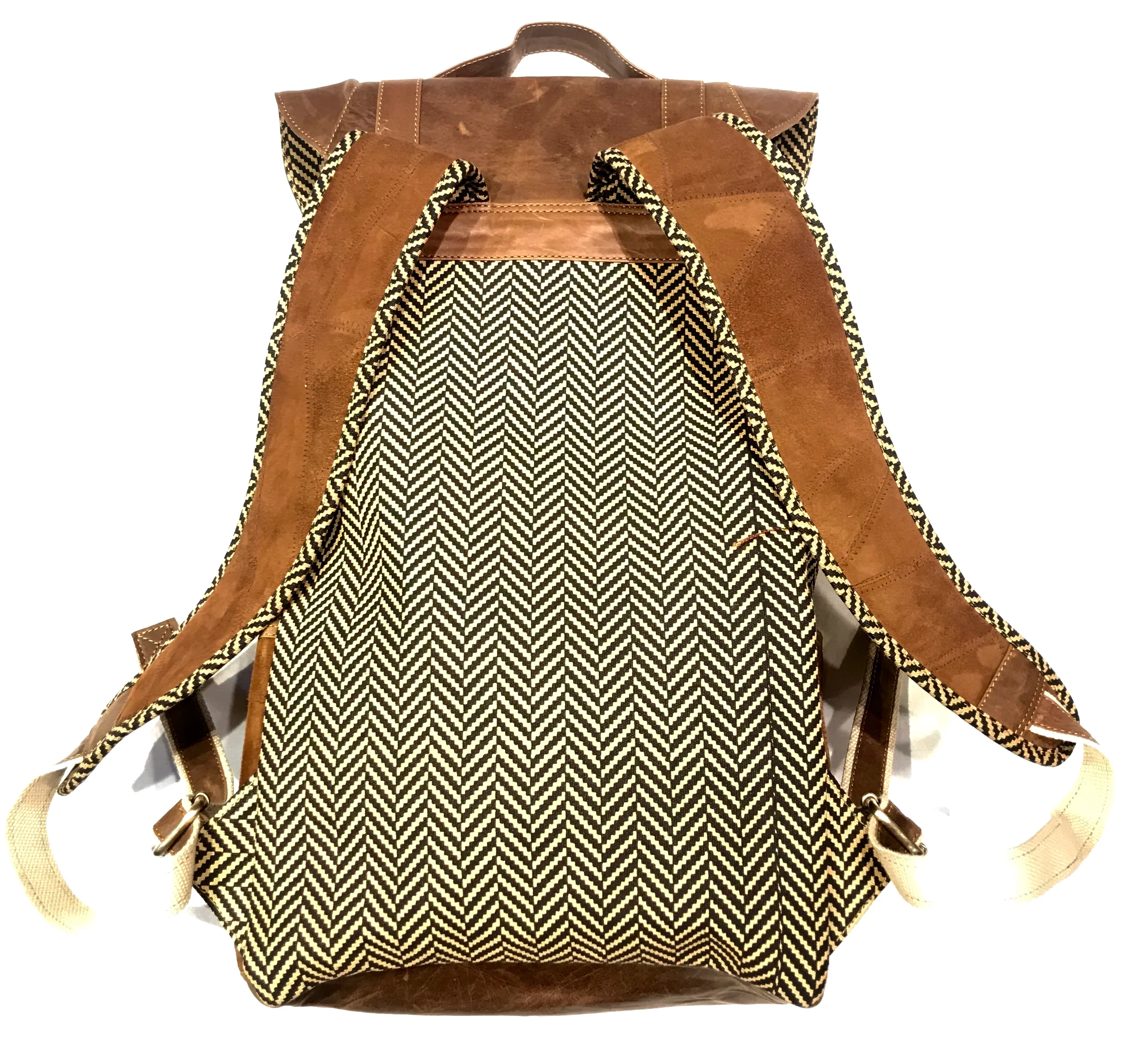 Vann & Co Brown Leather Duffle Backpack - Image 2