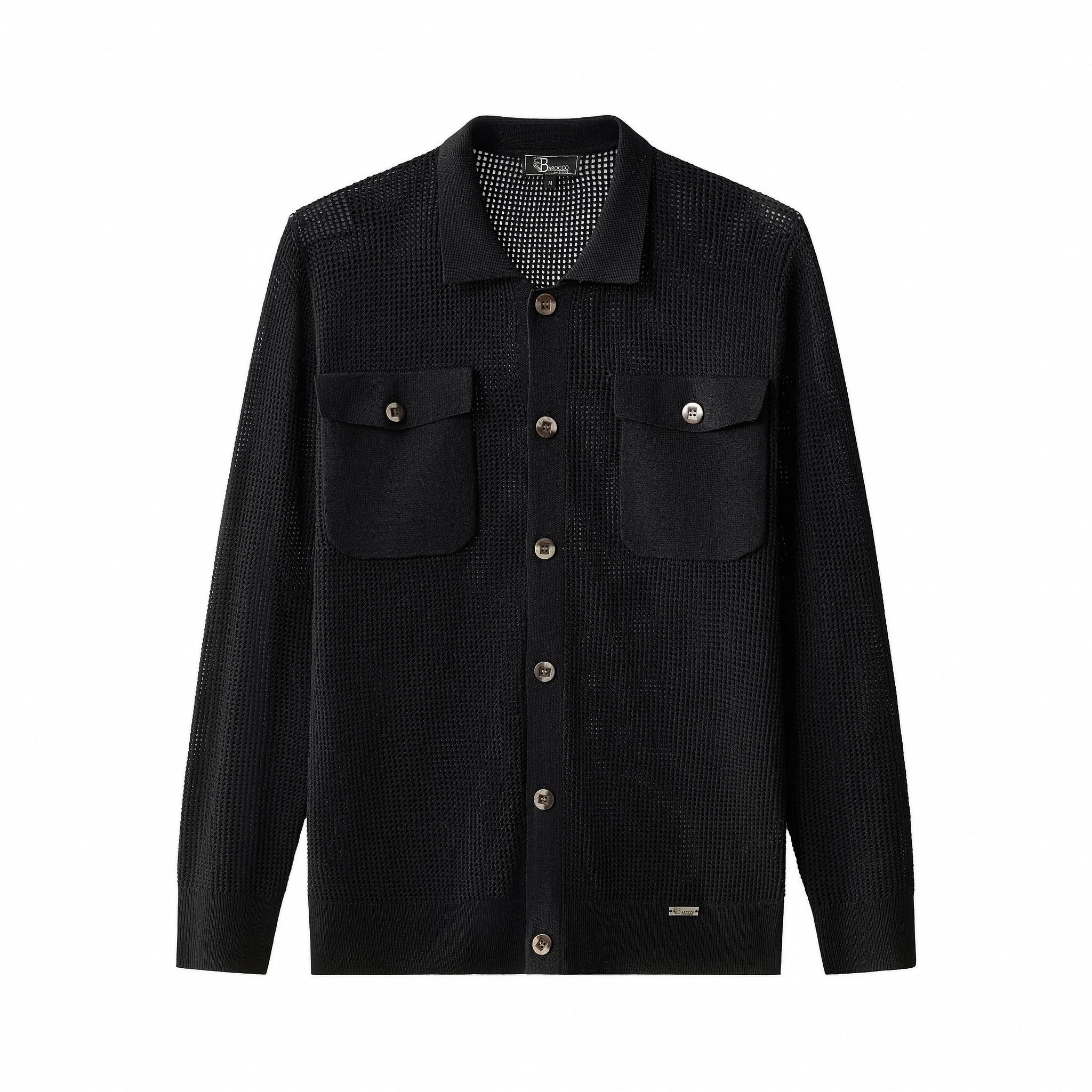 Ventura Mesh Knit LS Shirt BLACK