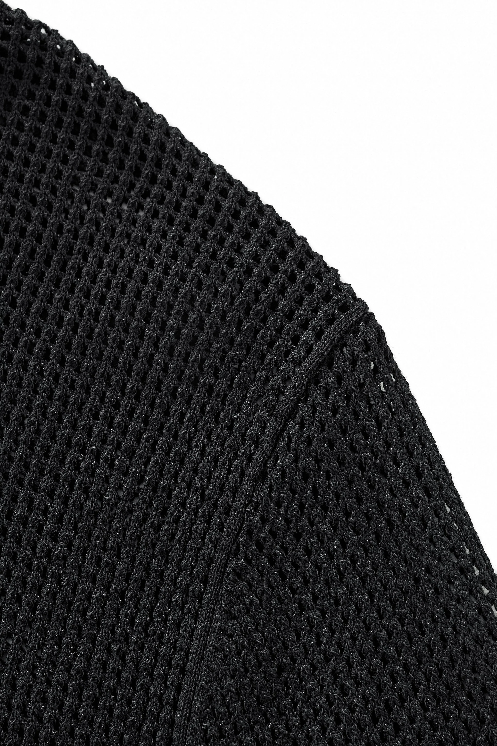 Ventura Mesh Knit LS Shirt BLACK - Image 4