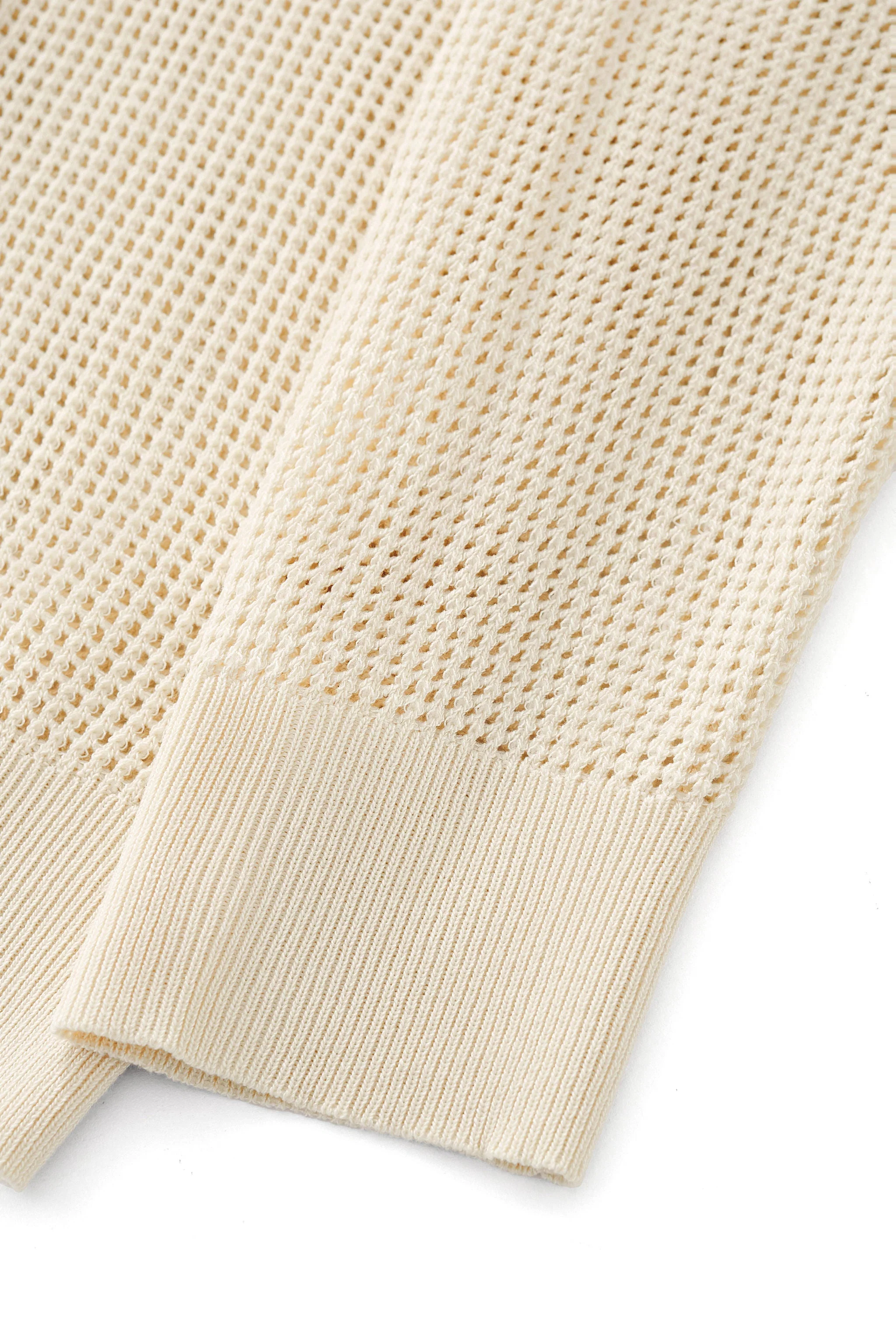 Ventura Mesh Knit LS Shirt IVORY - Image 10