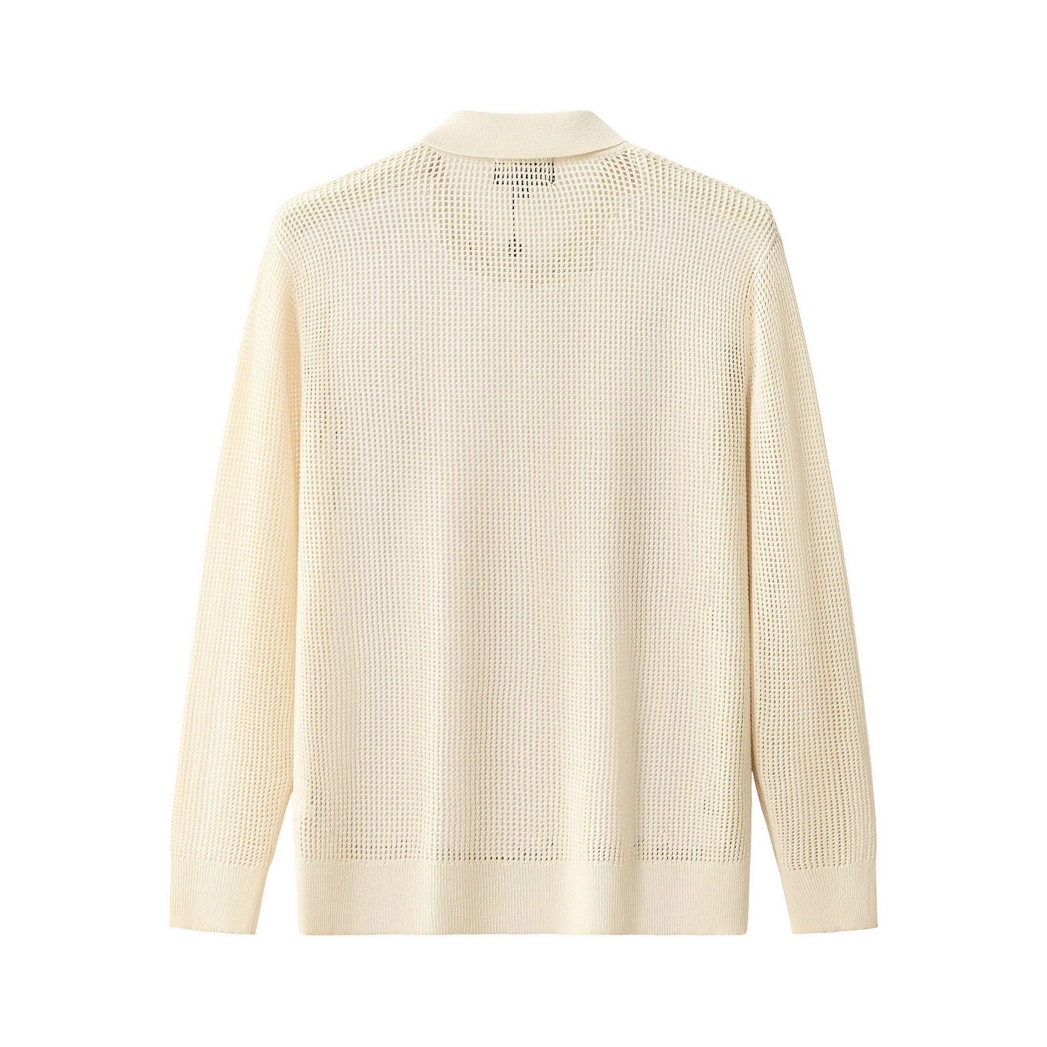 Ventura Mesh Knit LS Shirt IVORY - Image 2