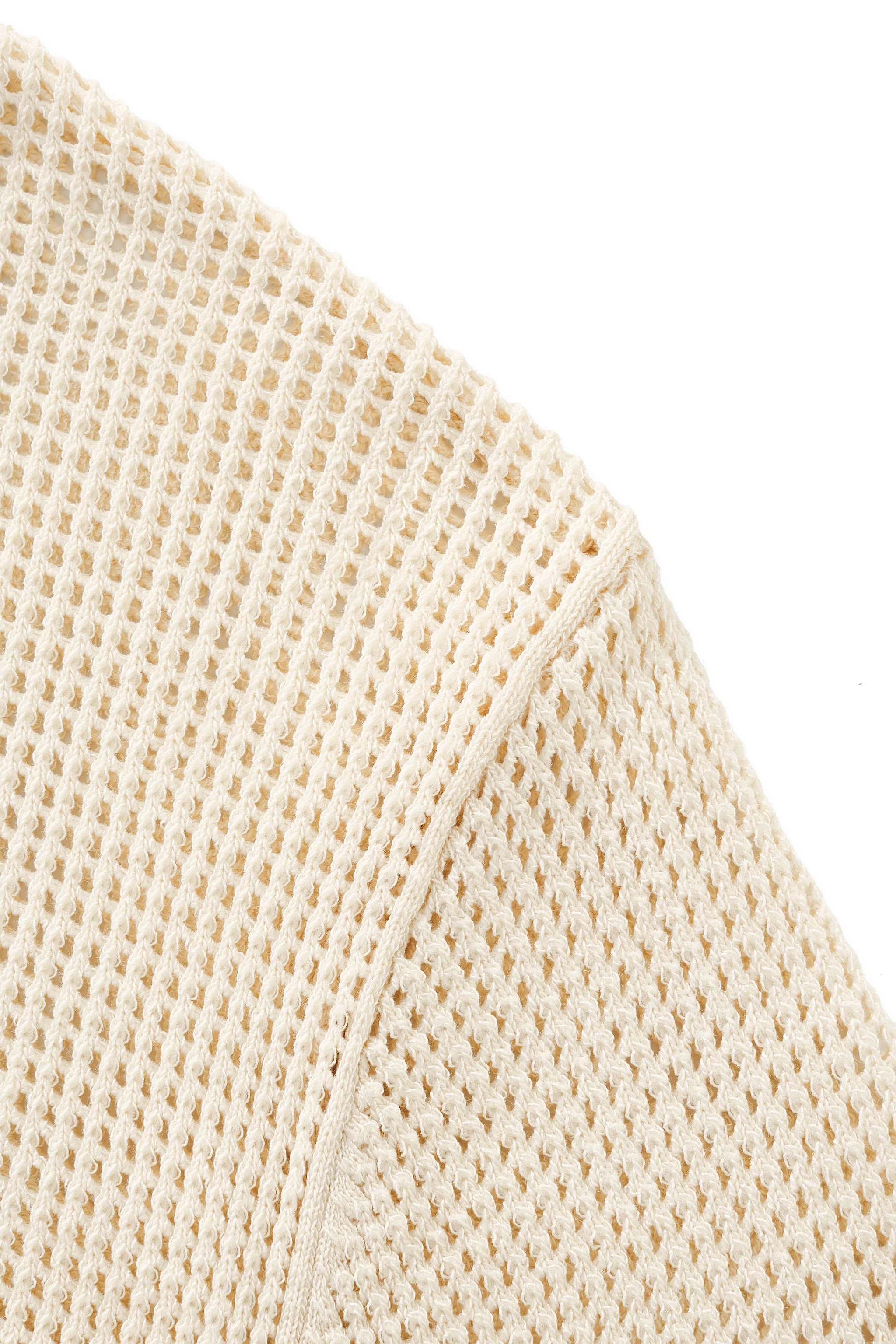Ventura Mesh Knit LS Shirt IVORY - Image 4