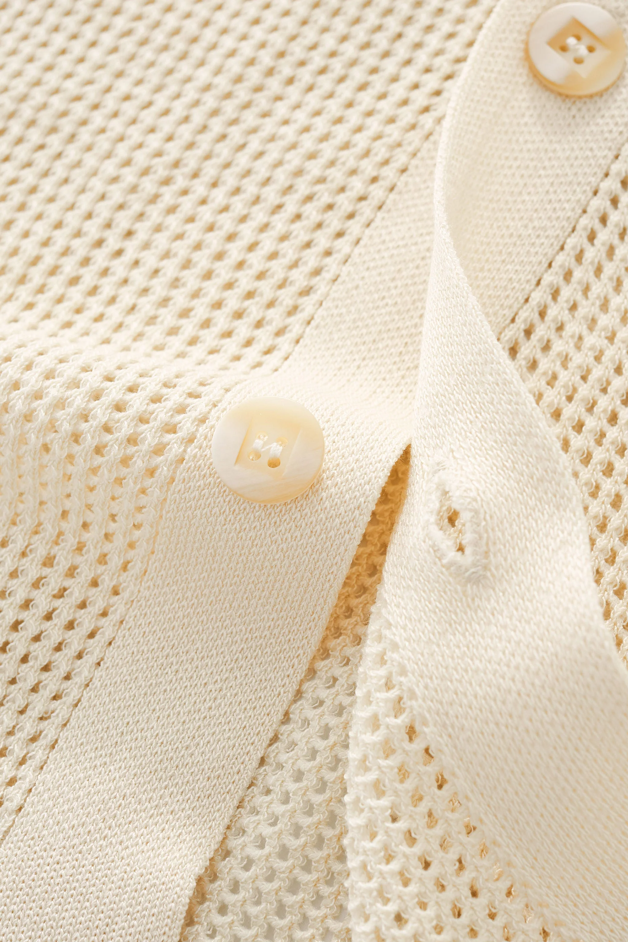Ventura Mesh Knit LS Shirt IVORY - Image 7