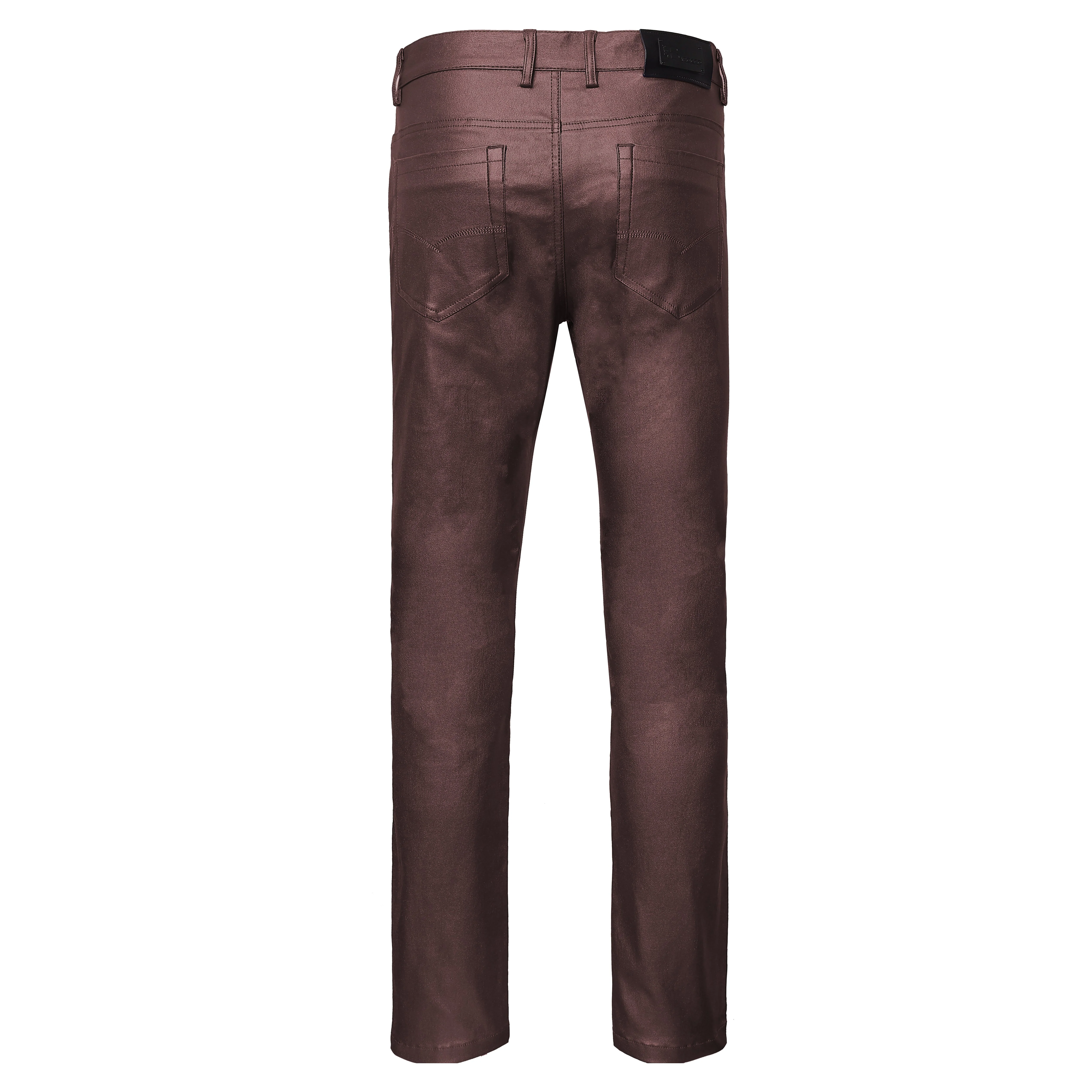 Versatile Vogue Metallic Jeans WINE - Image 2